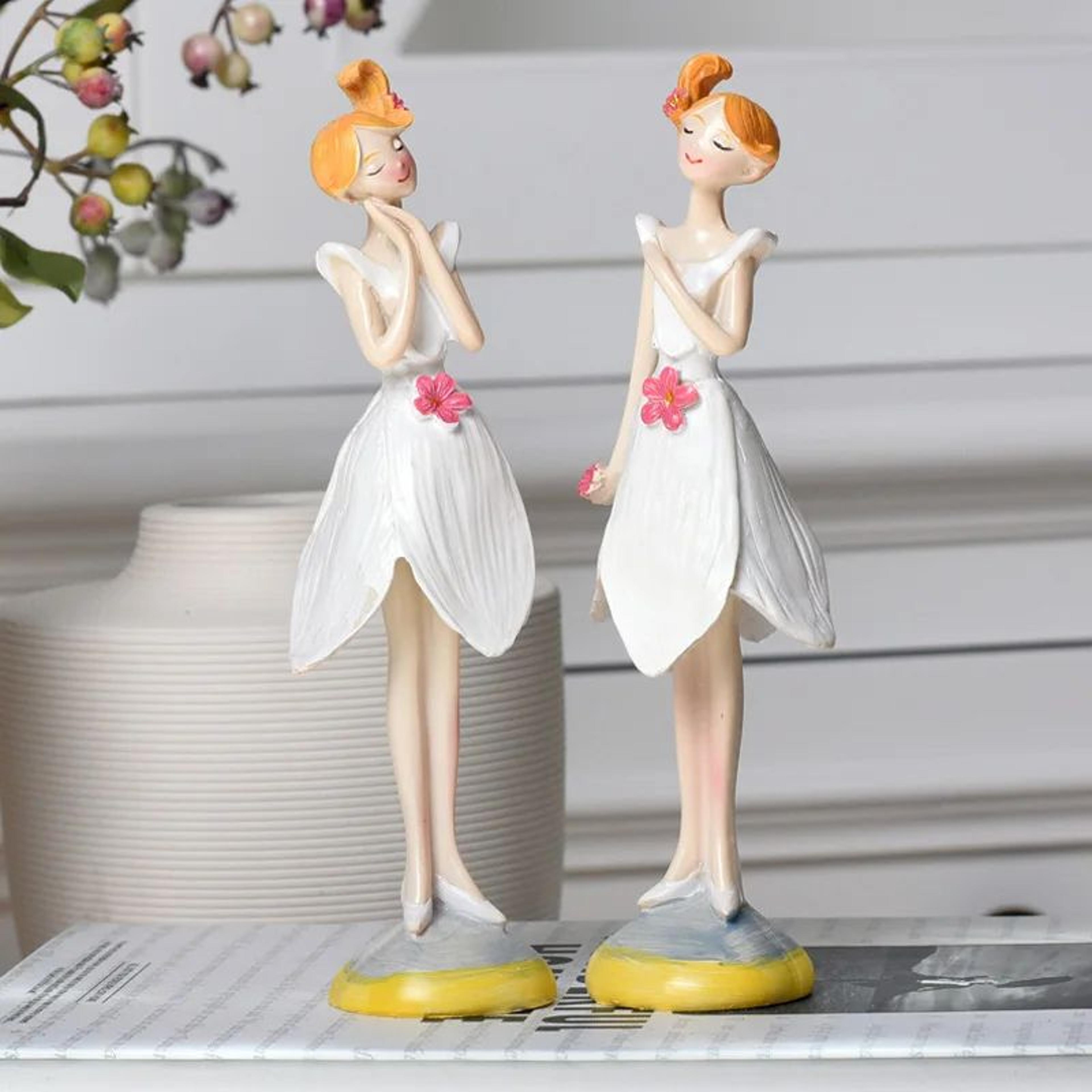 2 Piece Angel Fairy Resin Figurine Set 12