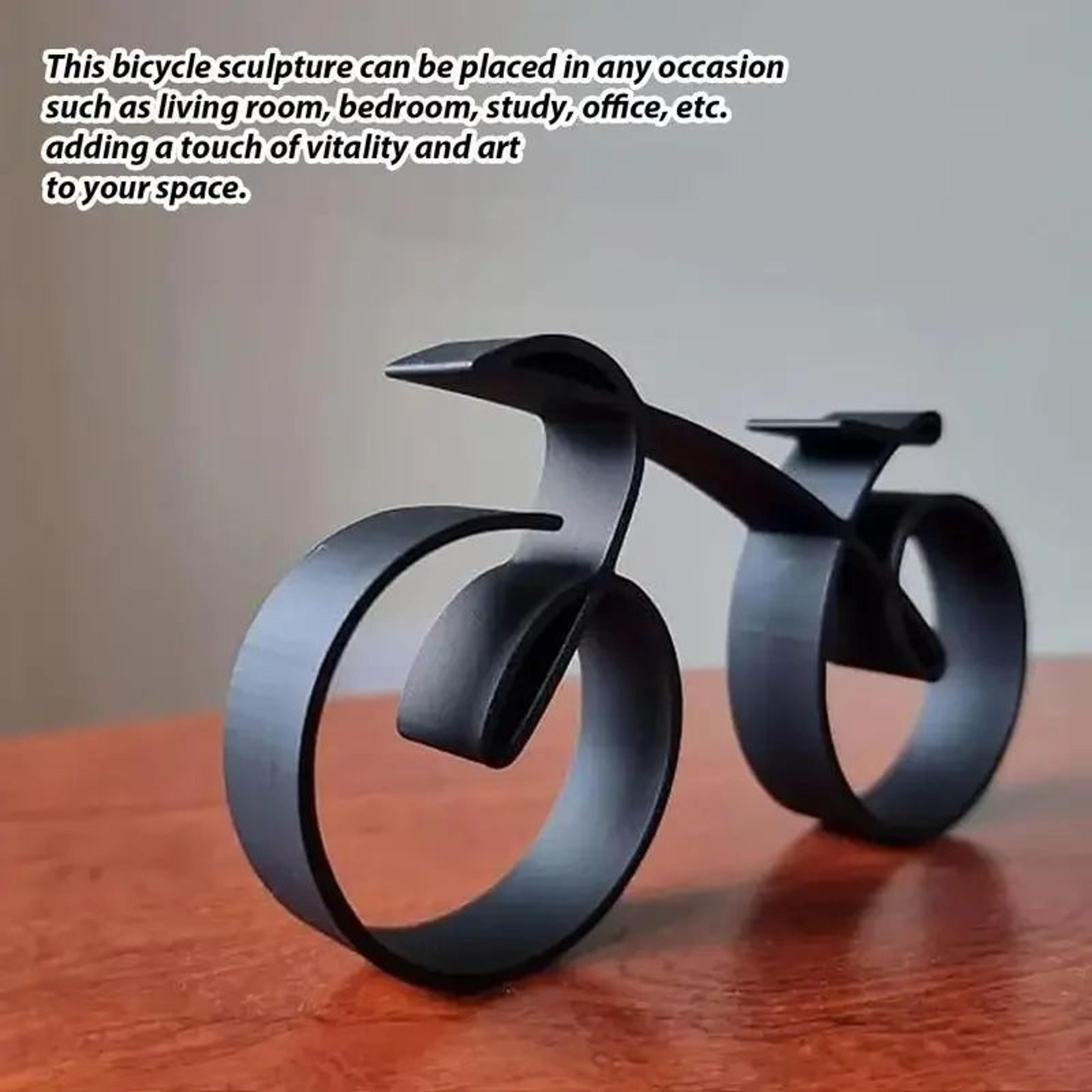 Minimalist Acrylic Bicycle Sculpture Decor 2