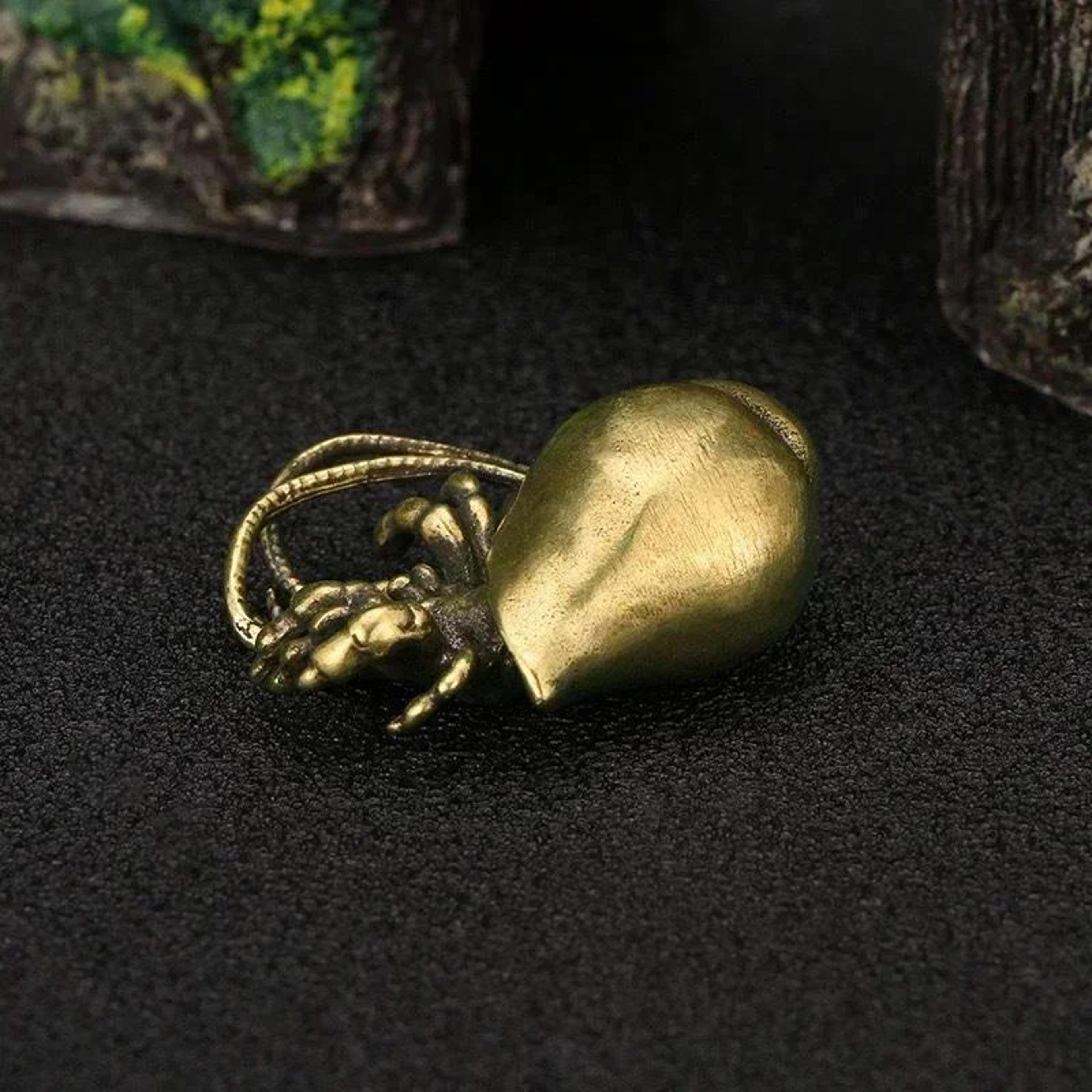 Vintage Brass Hermit Crab Figurine Decor 4