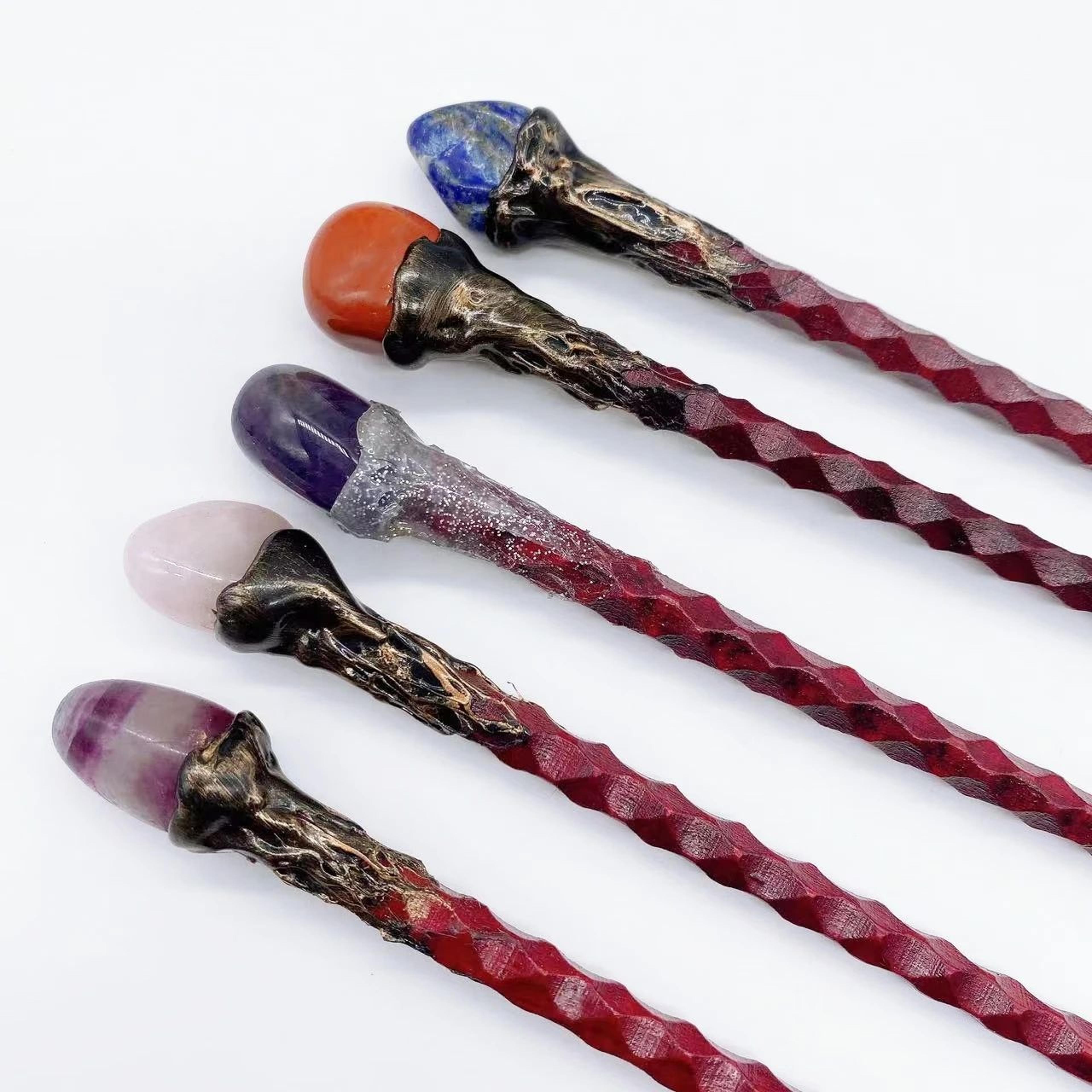 Rose Quartz Crystal Wand Healing Stick Decor 3