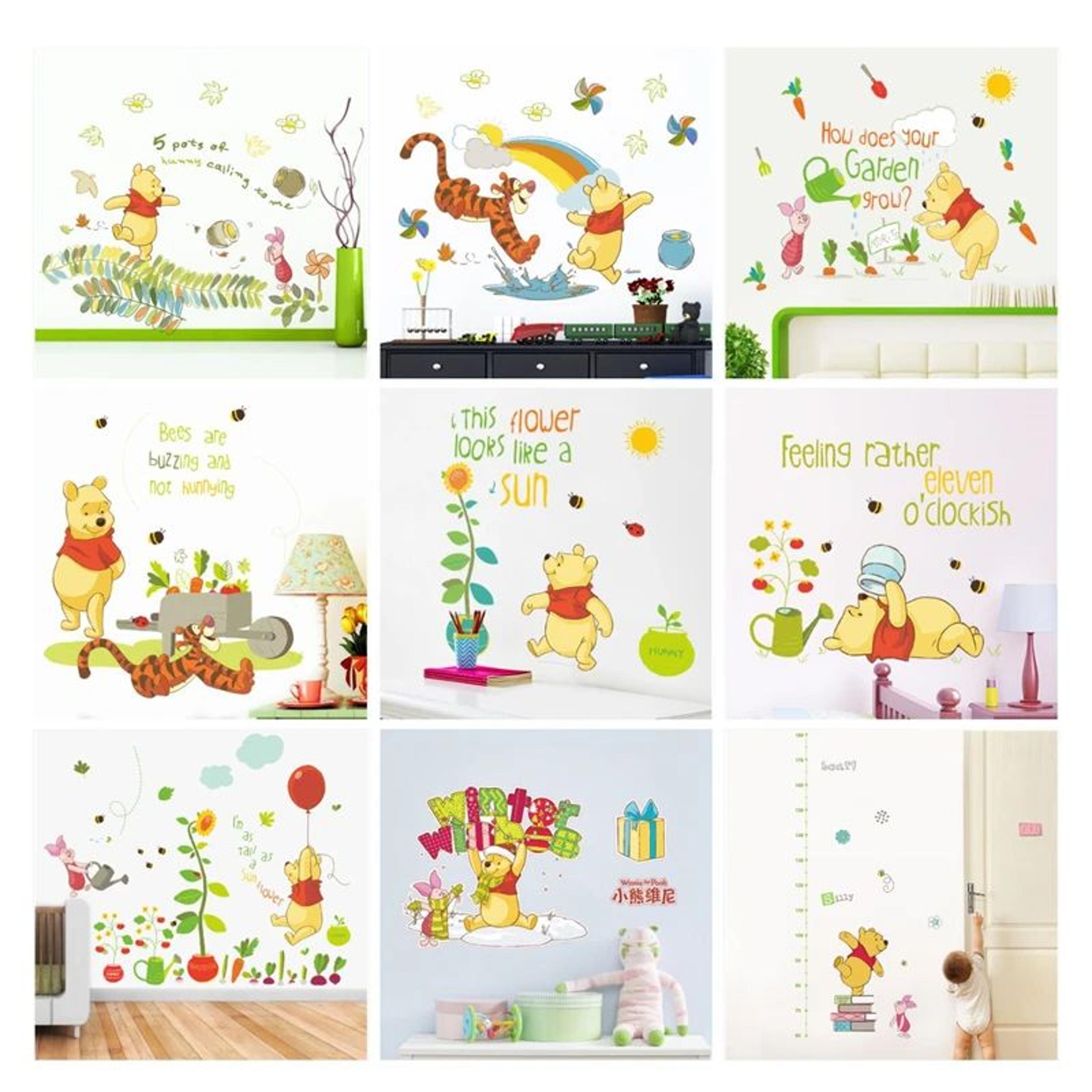 Cartoon Bear Wall Sticker For Kids Room Decoration 1