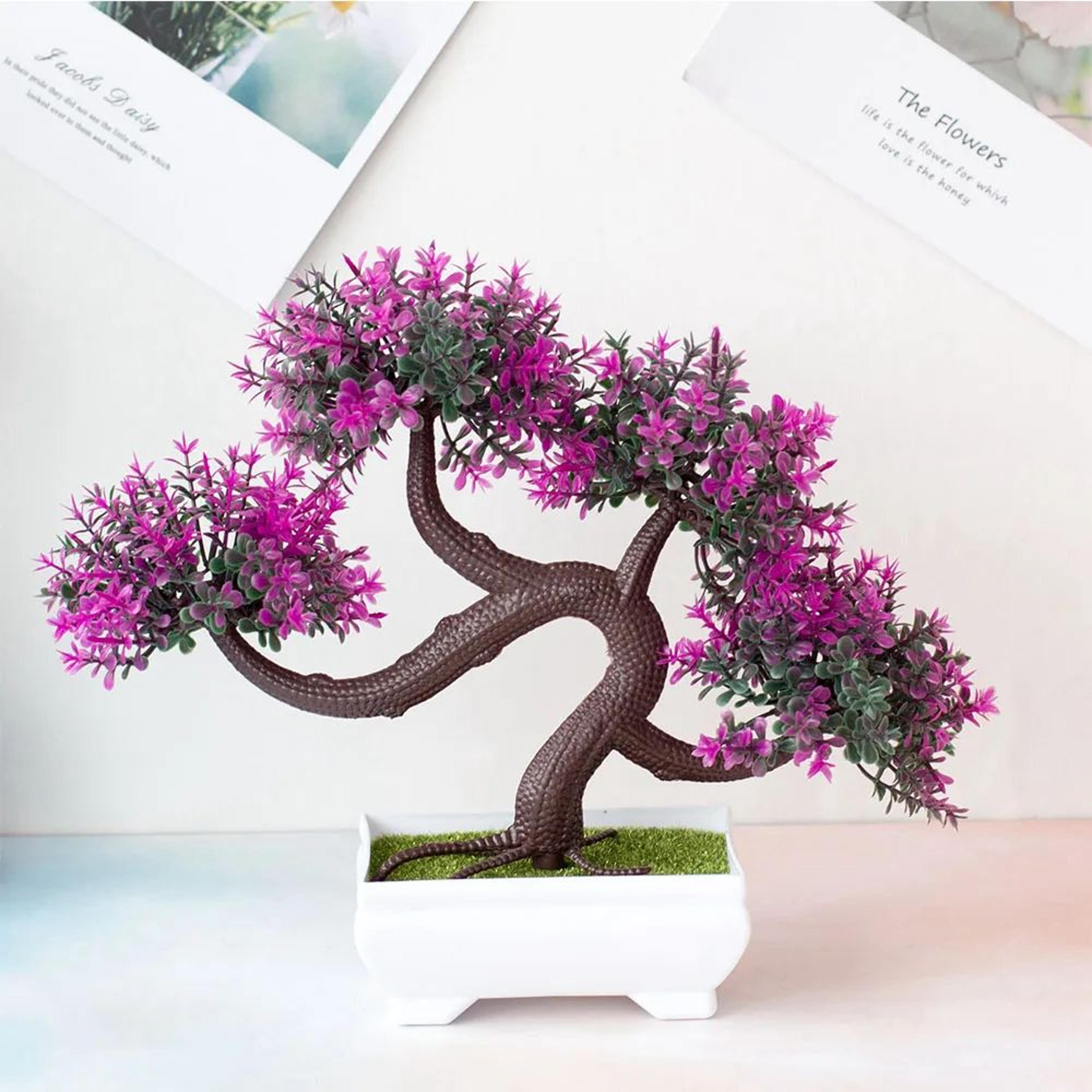 Mini Artificial Bonsai Tree Potted Plant Decor 6
