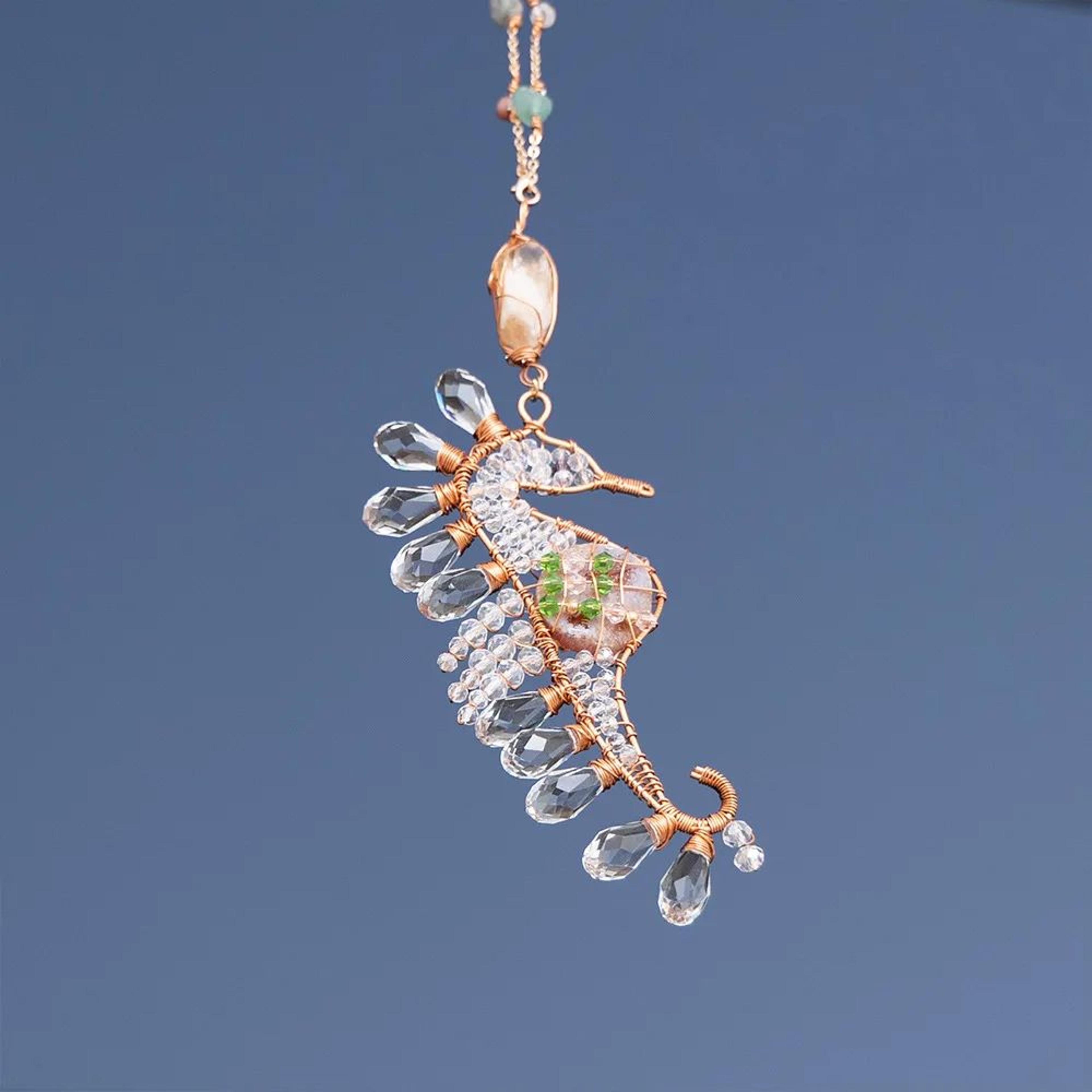 Crystal Sun Moon Wind Chime Prism Suncatcher Decor 4