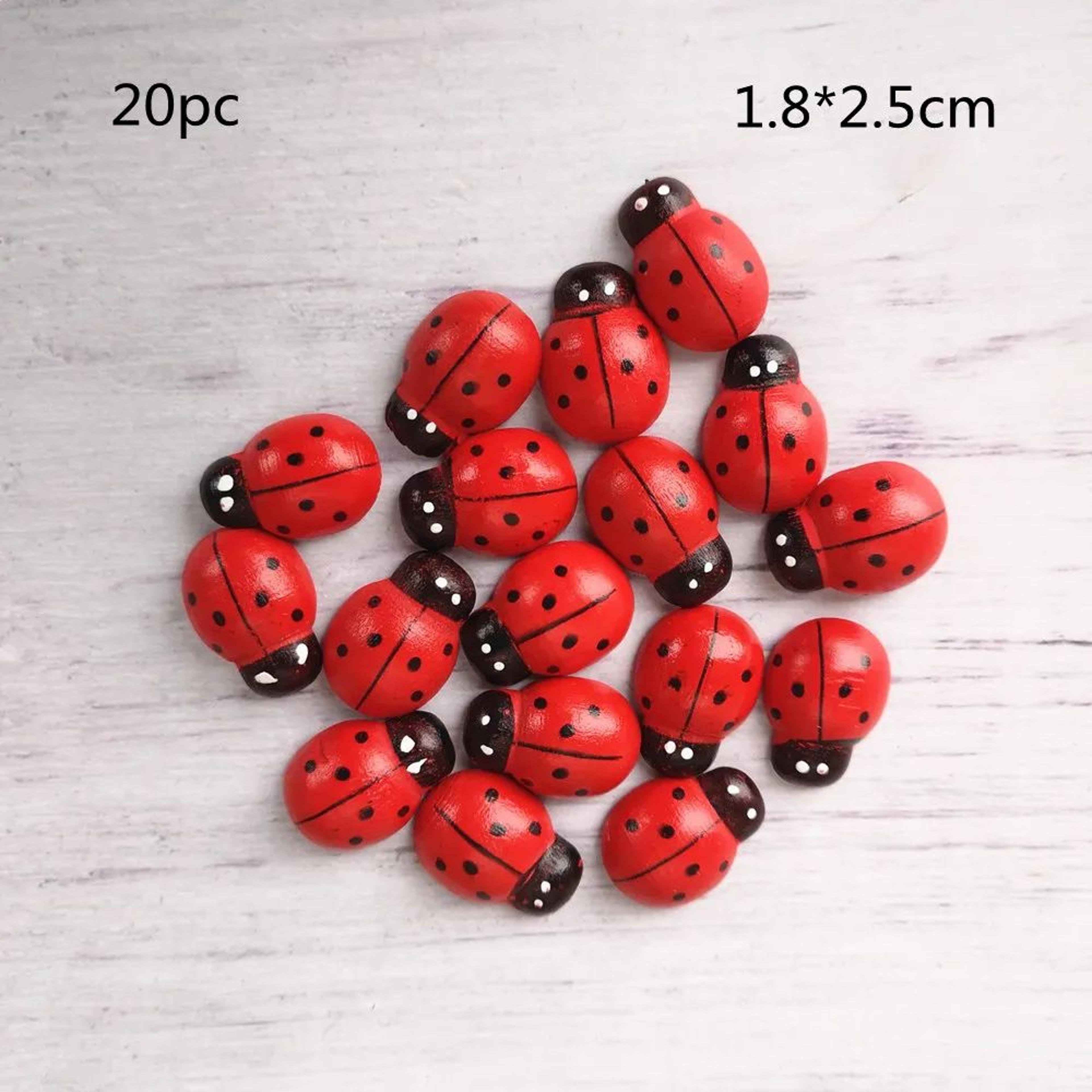 Wooden Ladybug Miniature For Fairy Garden Decor 7