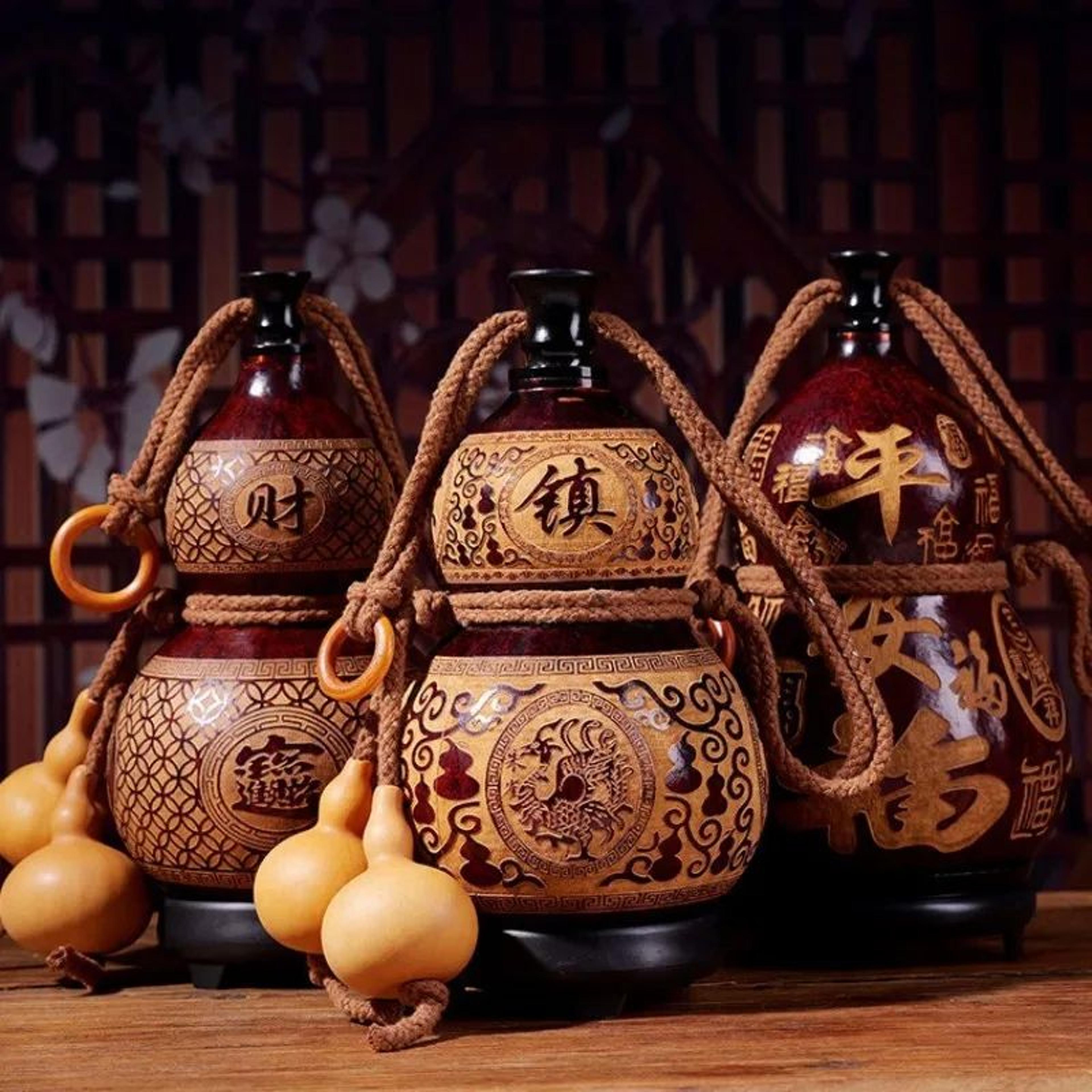 Natural Gourd Bottle Portable Wine And Whiskey Cup 5