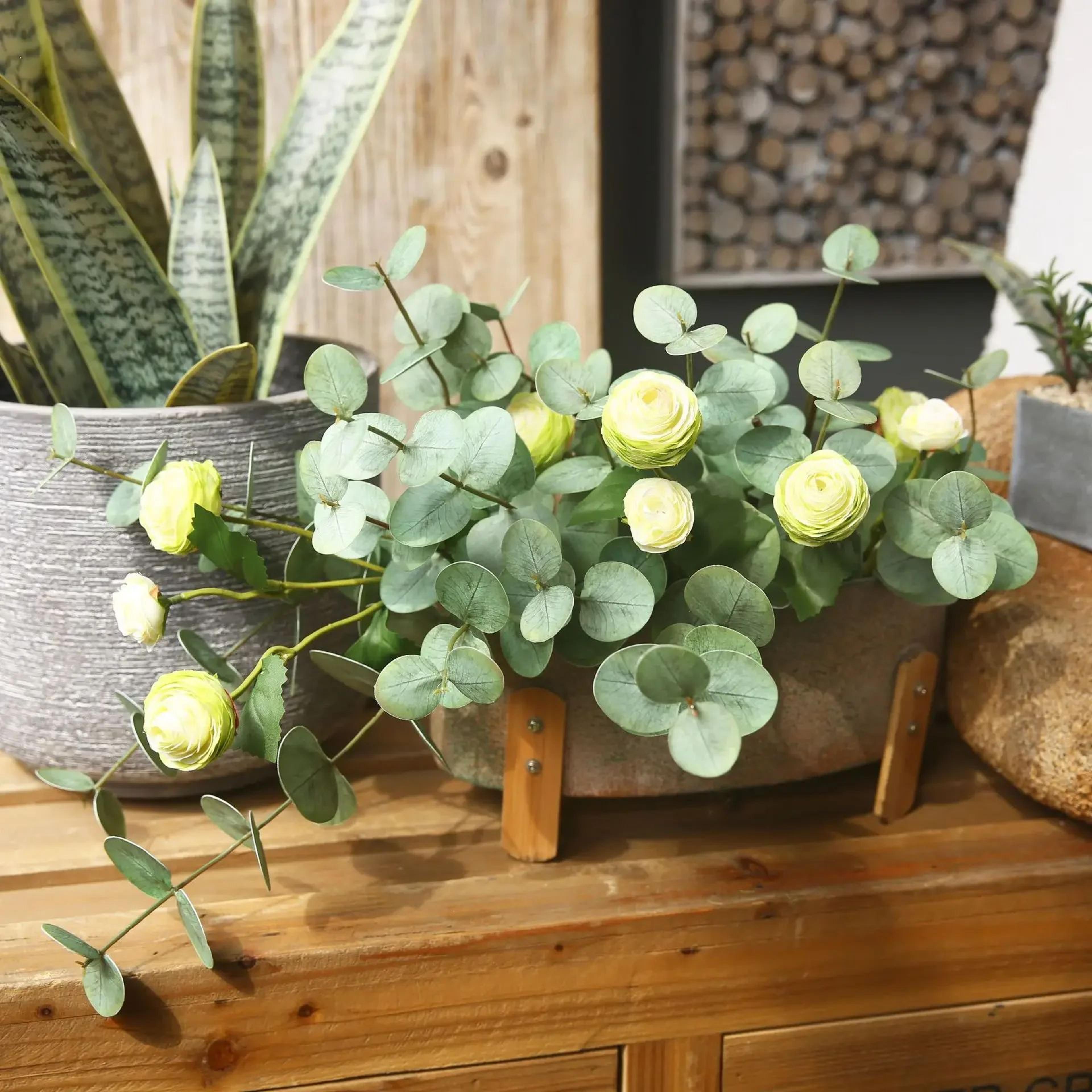 Artificial Eucalyptus Leaves Real Touch For Wedding Decor 1