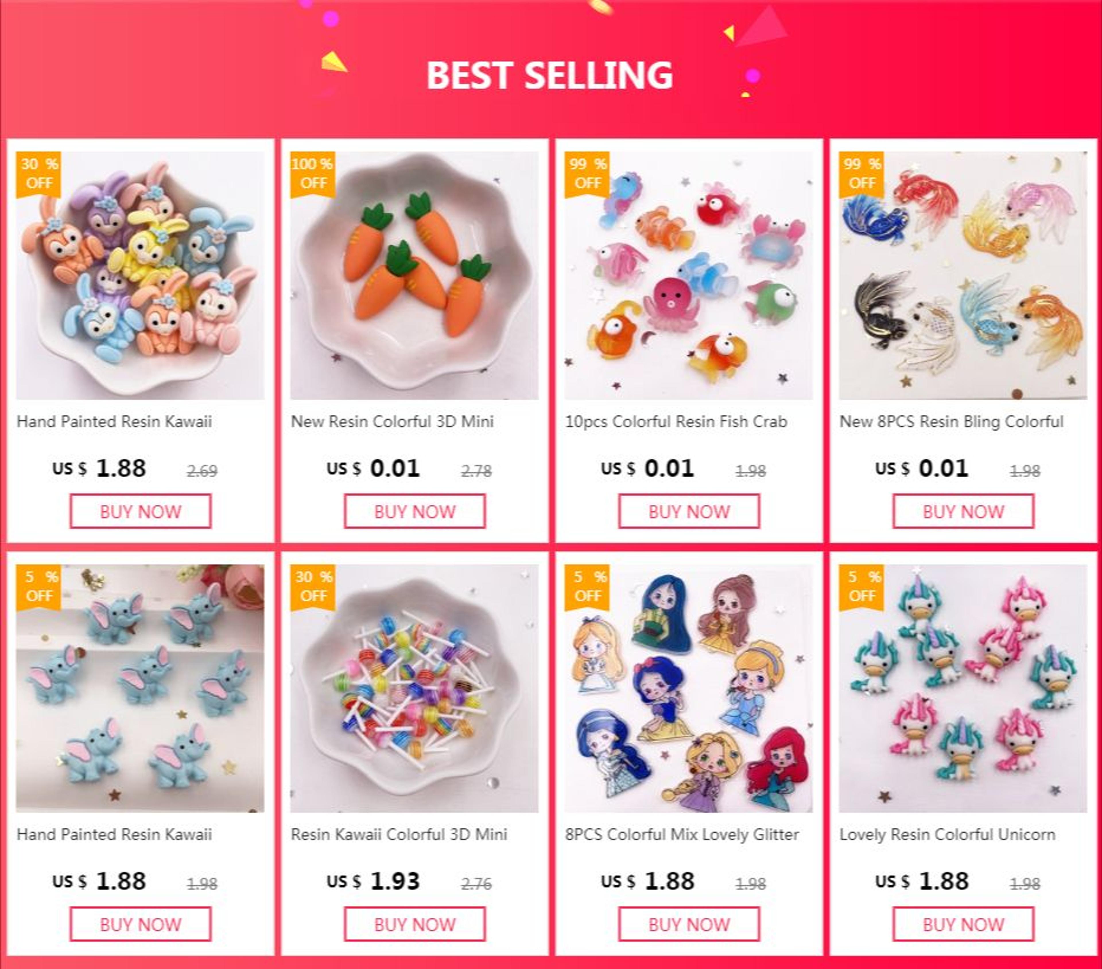 Glitter Rainbow Cloud Acrylic Flatback DIY Set 4
