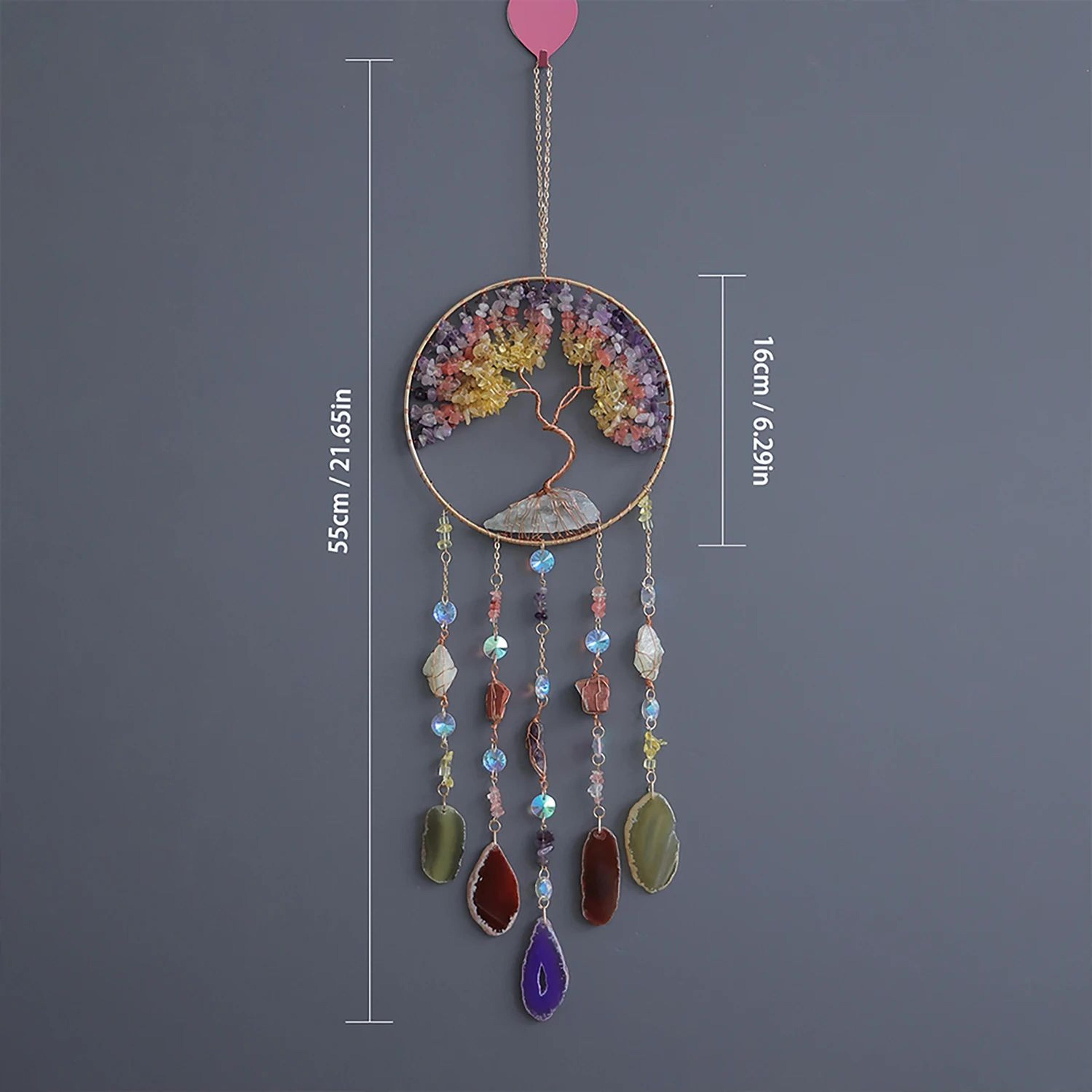 Agate Crystal Dream Catcher Wall Hanging Decor 6