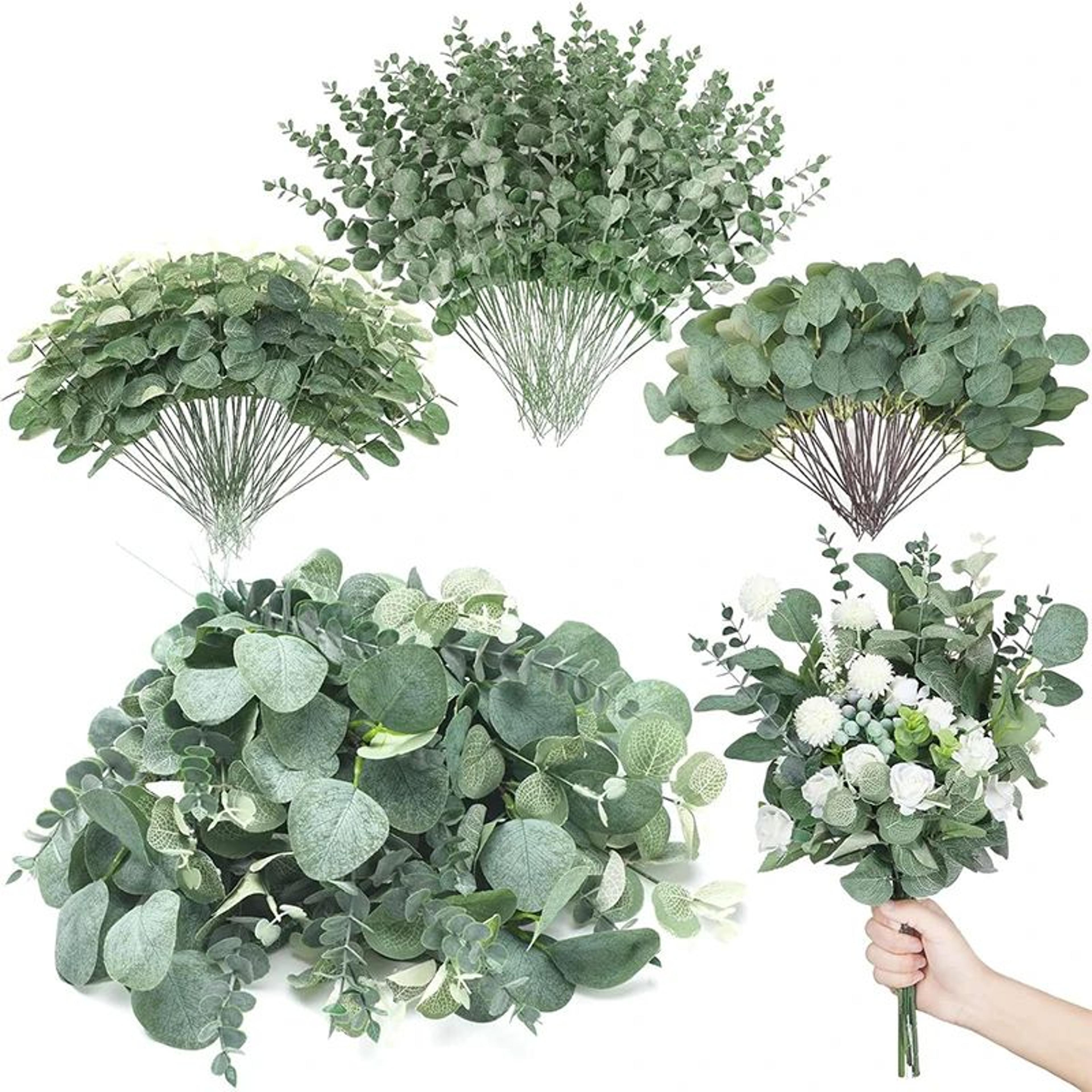 Artificial Eucalyptus Leaves Bulk Greenery Set 7
