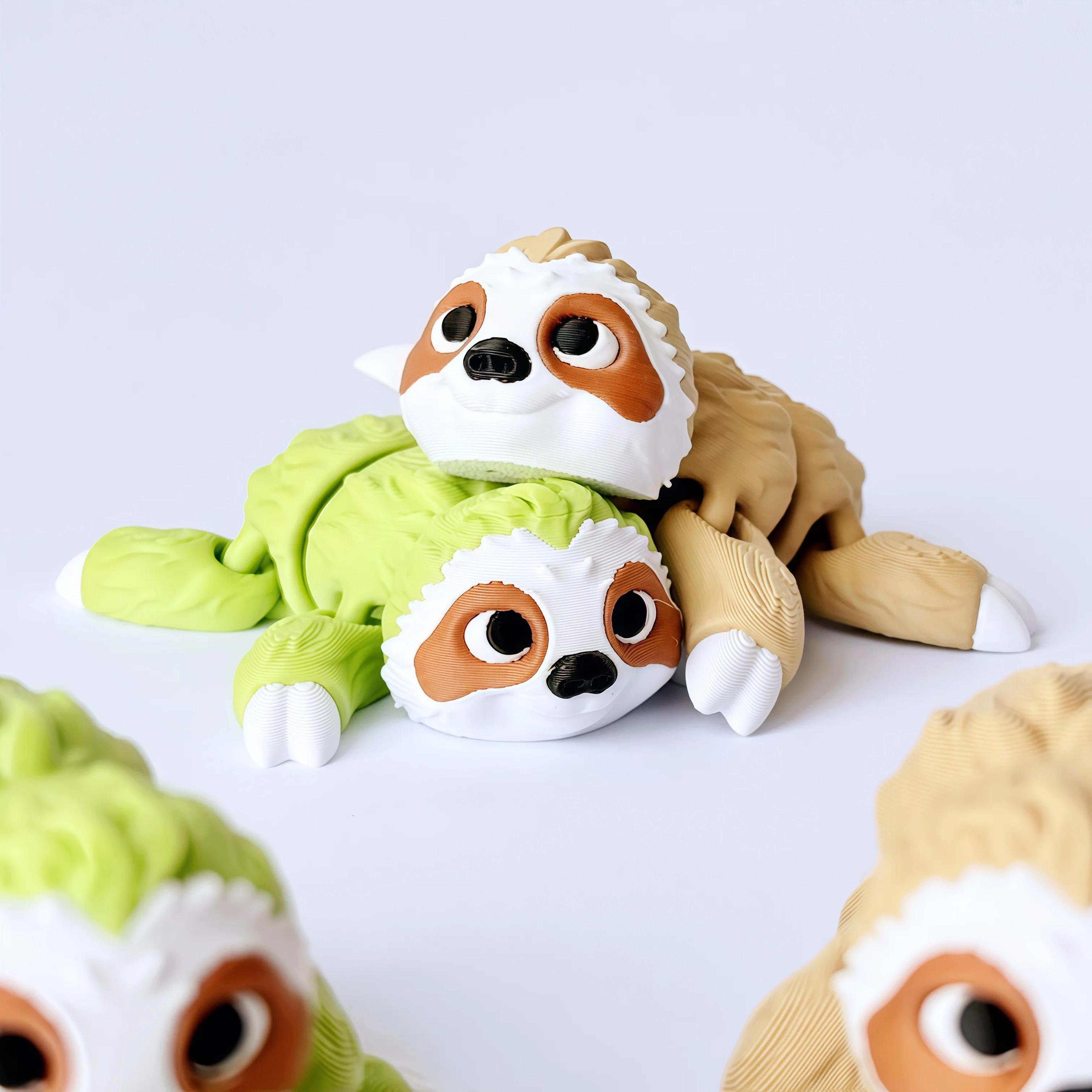 3D Articulated Sloth And Koala Figurines Set 2