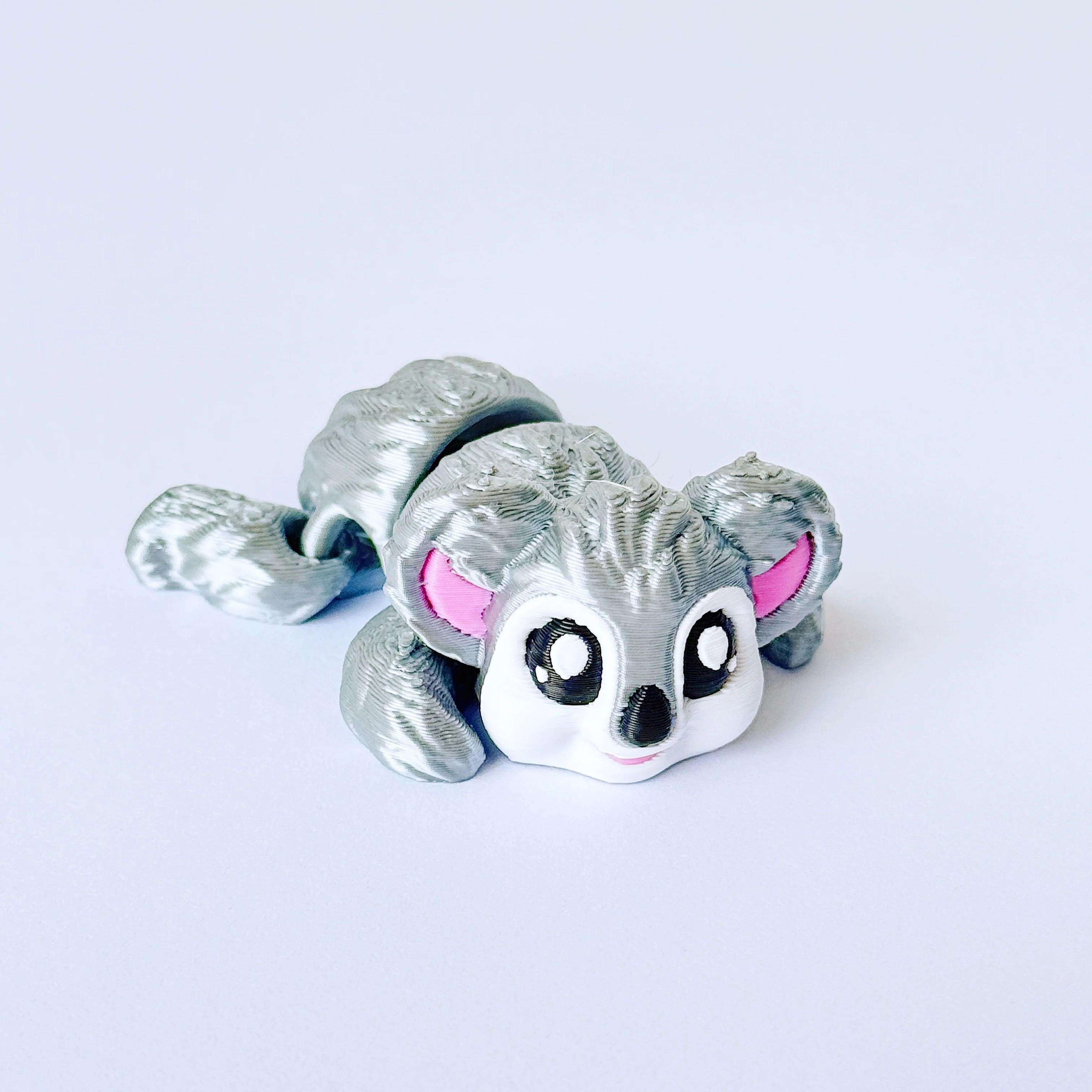 3D Articulated Sloth And Koala Figurines Set 6