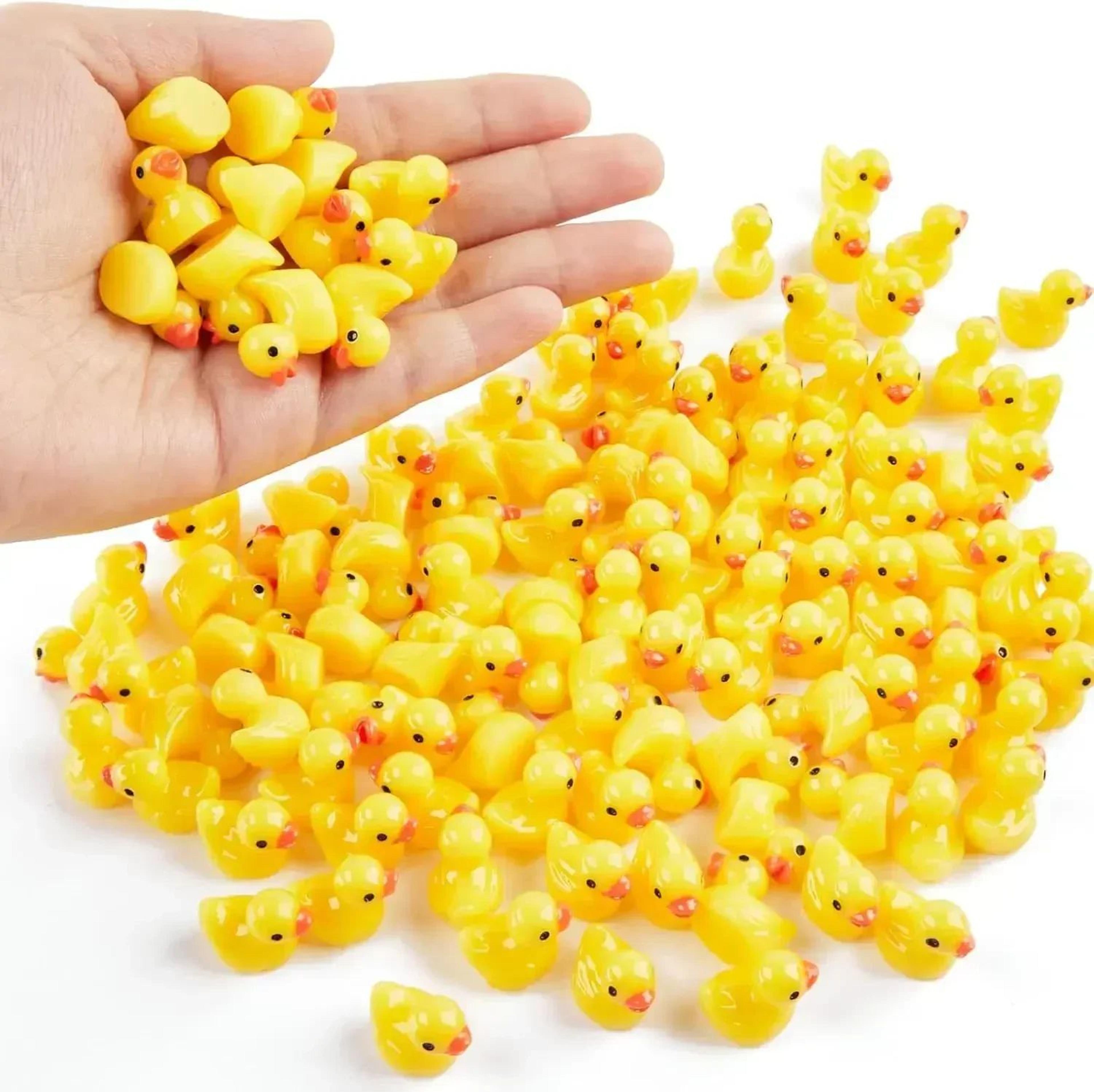 mini resin duck figurines set