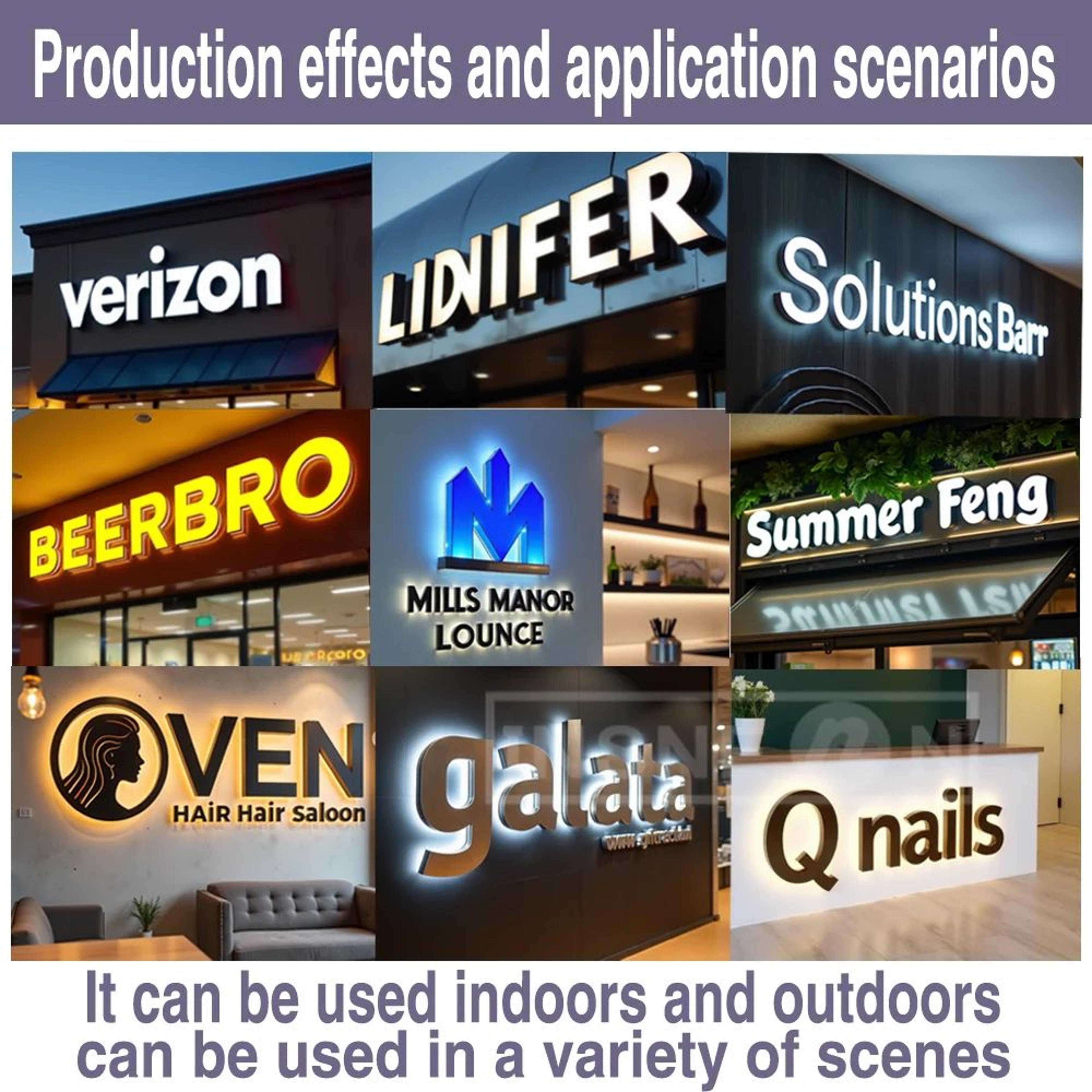 Custom LED Backlit Metal Business Sign 5