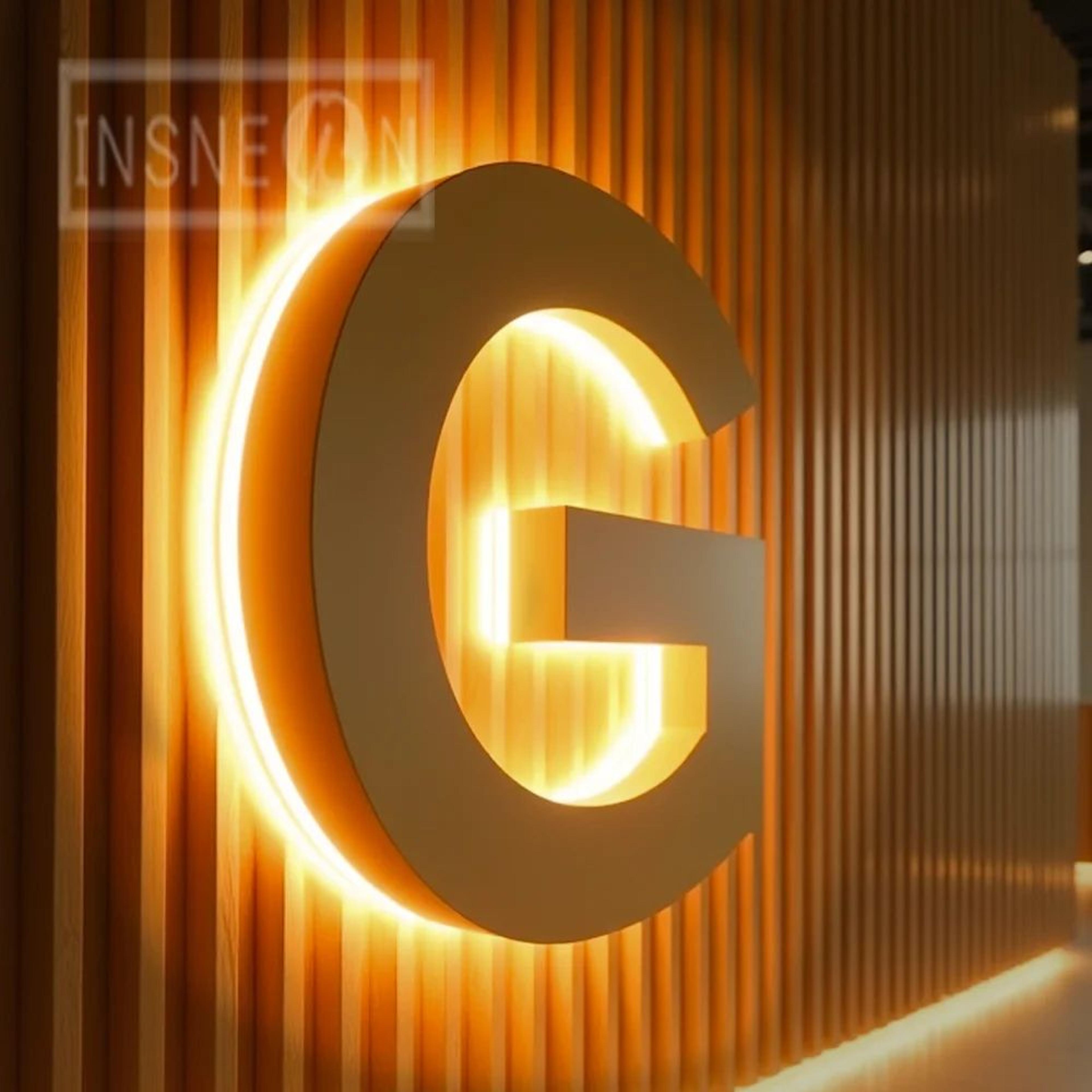 Custom LED Backlit Metal Business Sign 13