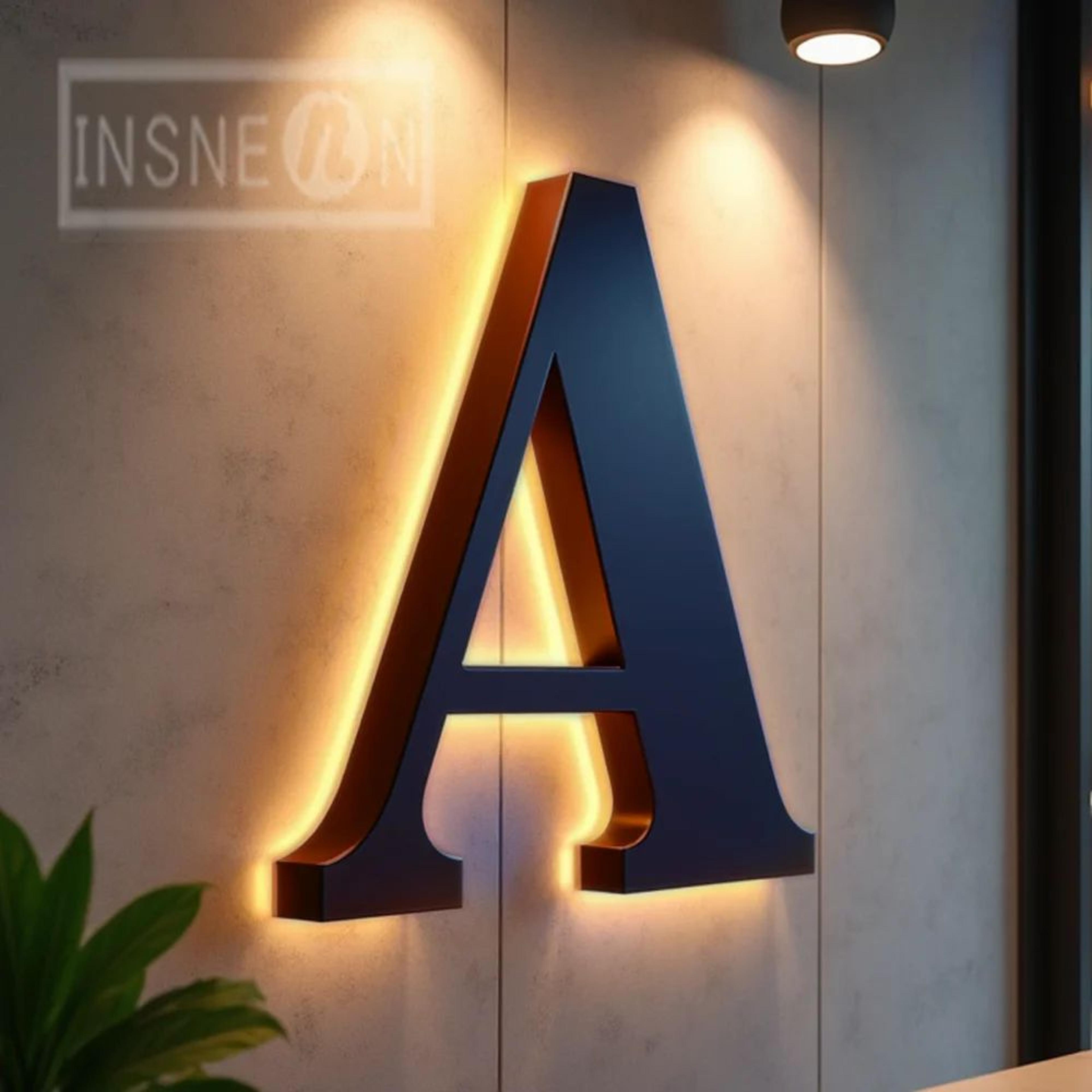Custom LED Backlit Metal Business Sign 14