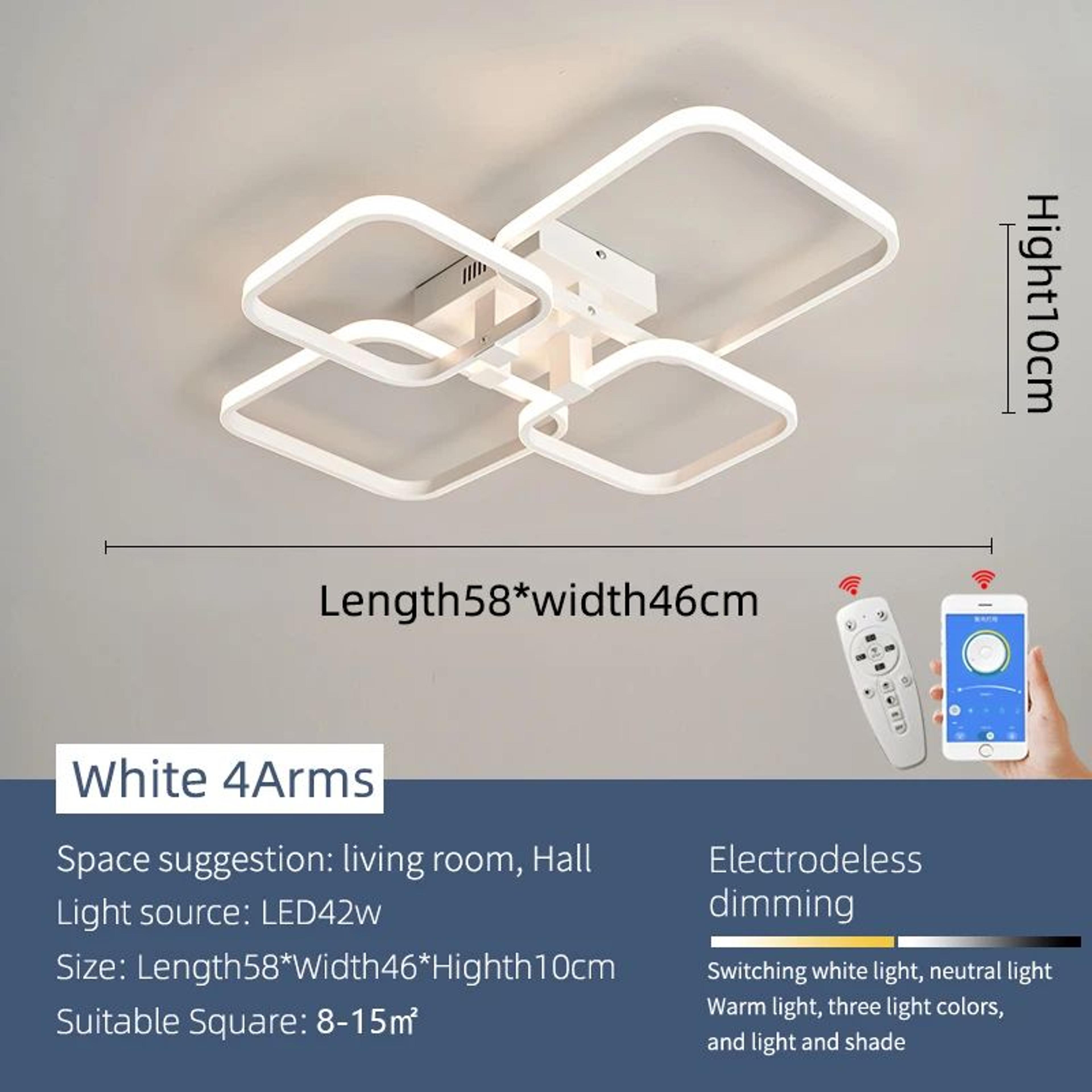 Modern LED Ceiling Chandelier Light For Living Room 8