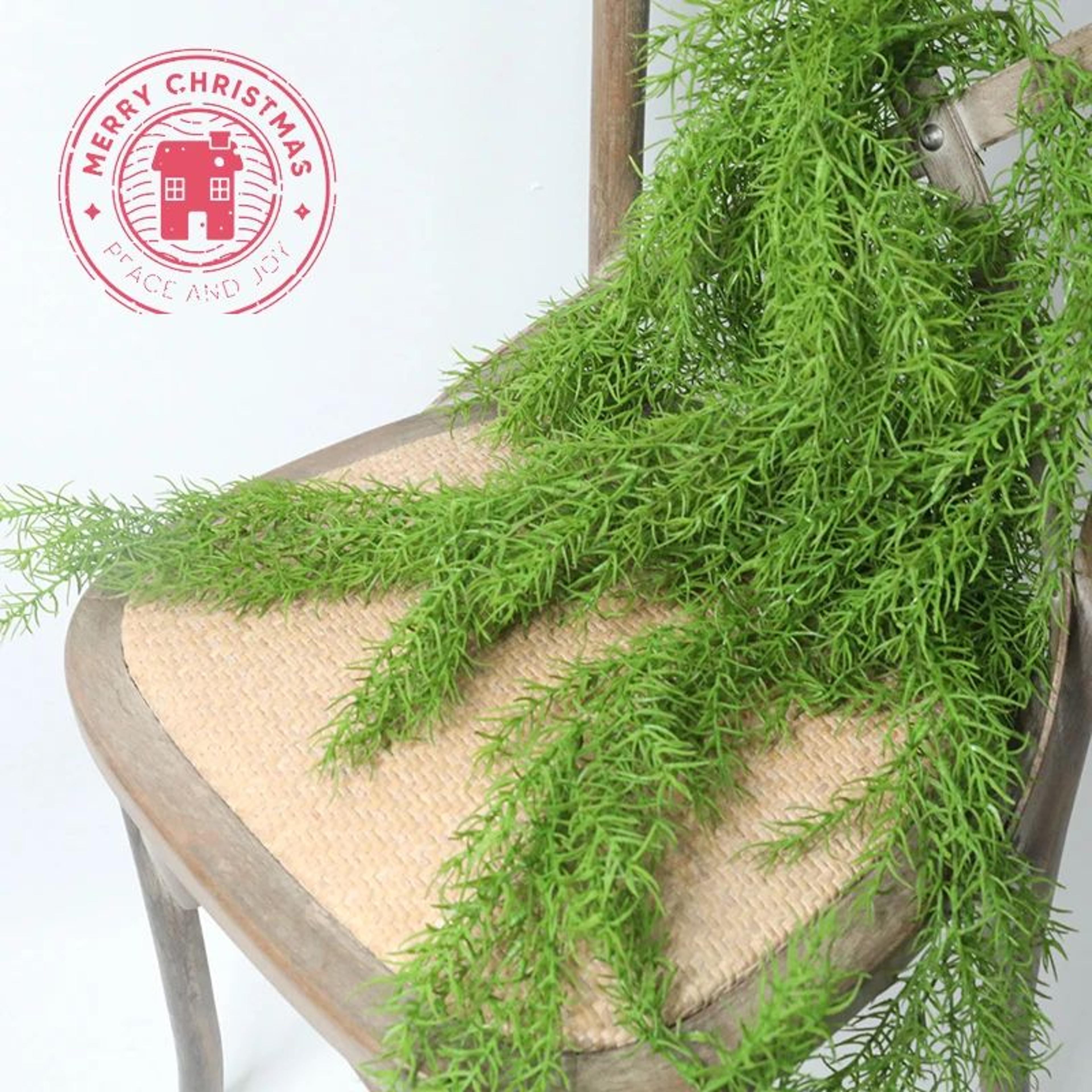Artificial Pine Needle Rattan Wall Hanging Decor 4