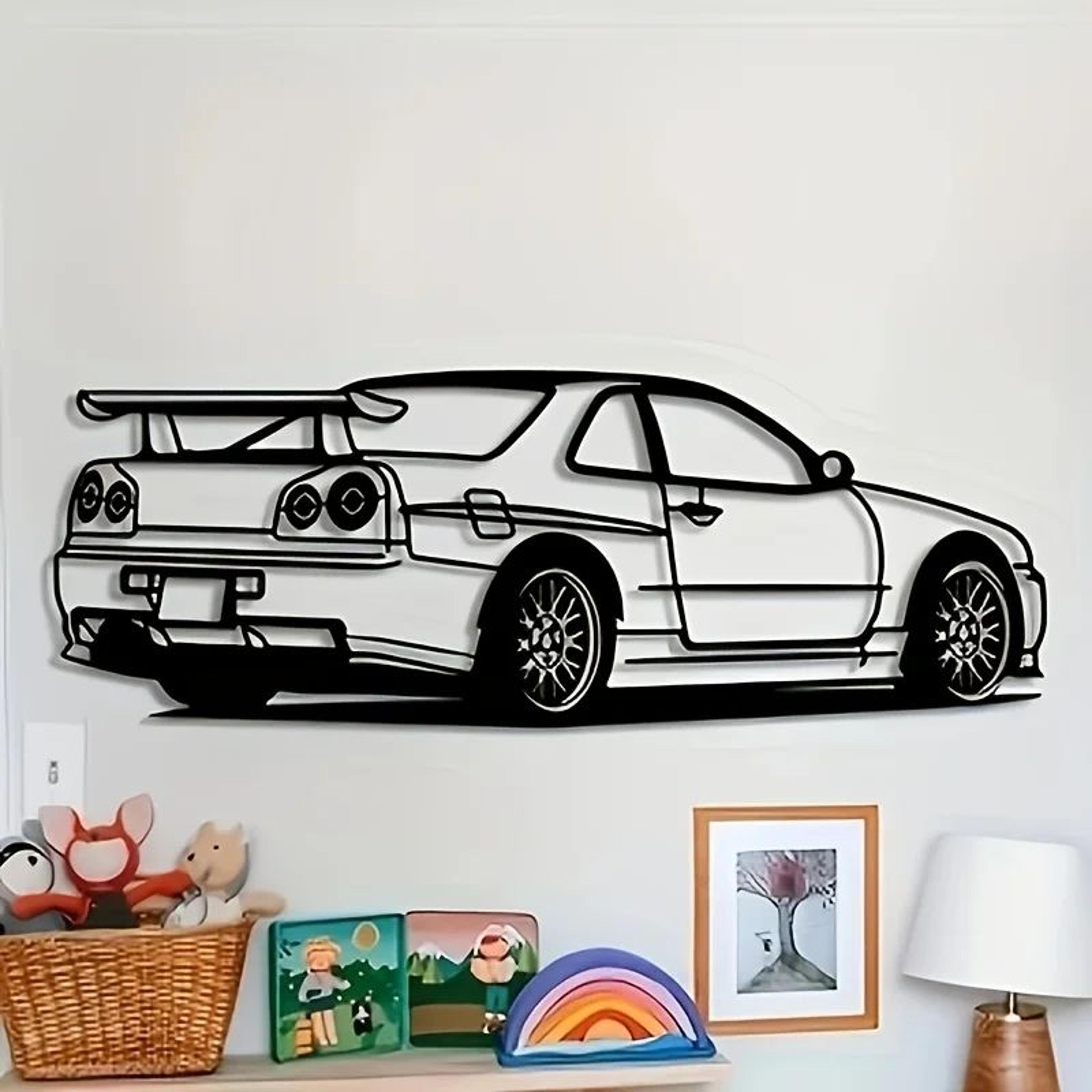 metal car wall art room decor accent