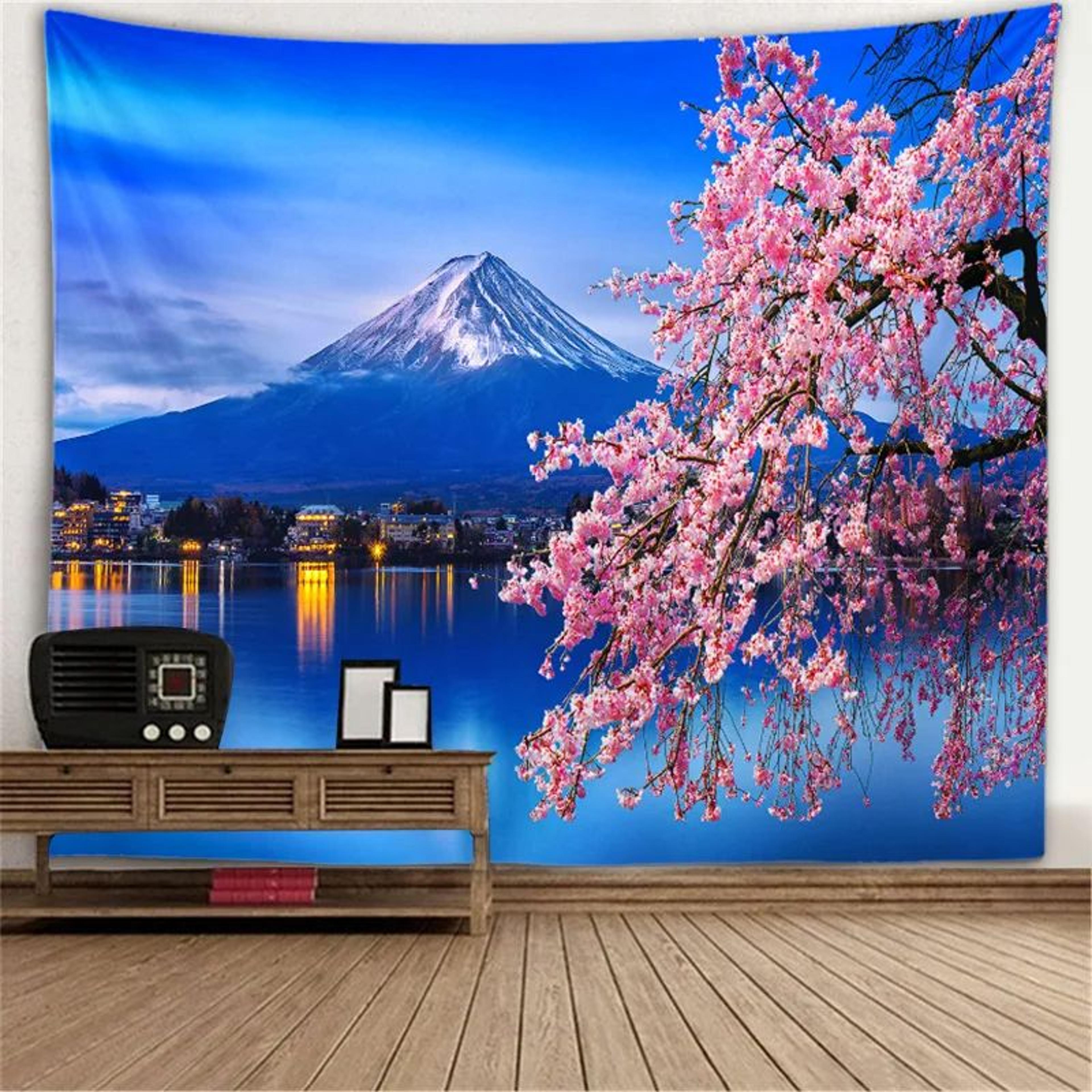 3D Window Forest Scene Wall Tapestry 14