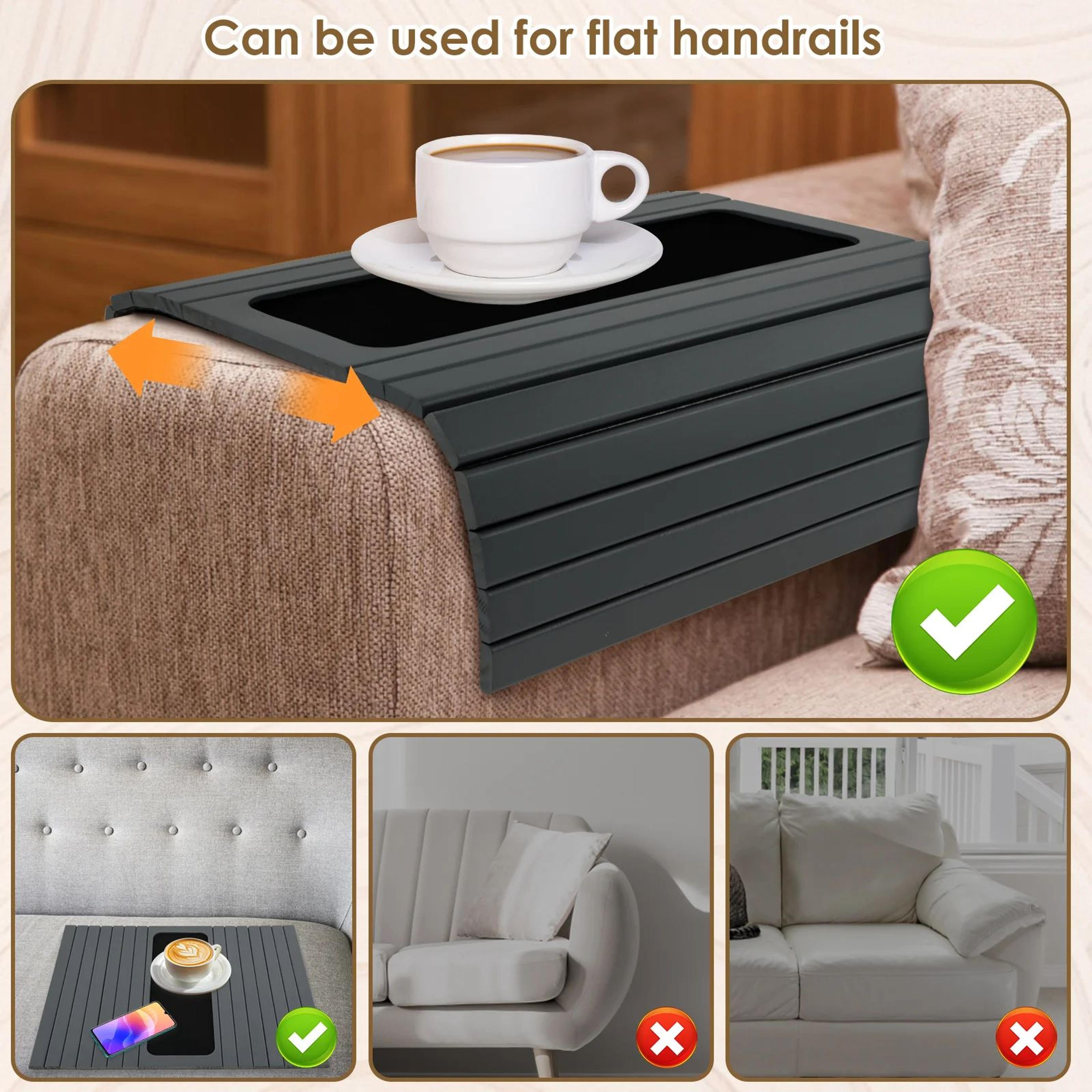 Foldable Wooden Sofa Arm Tray Table 1