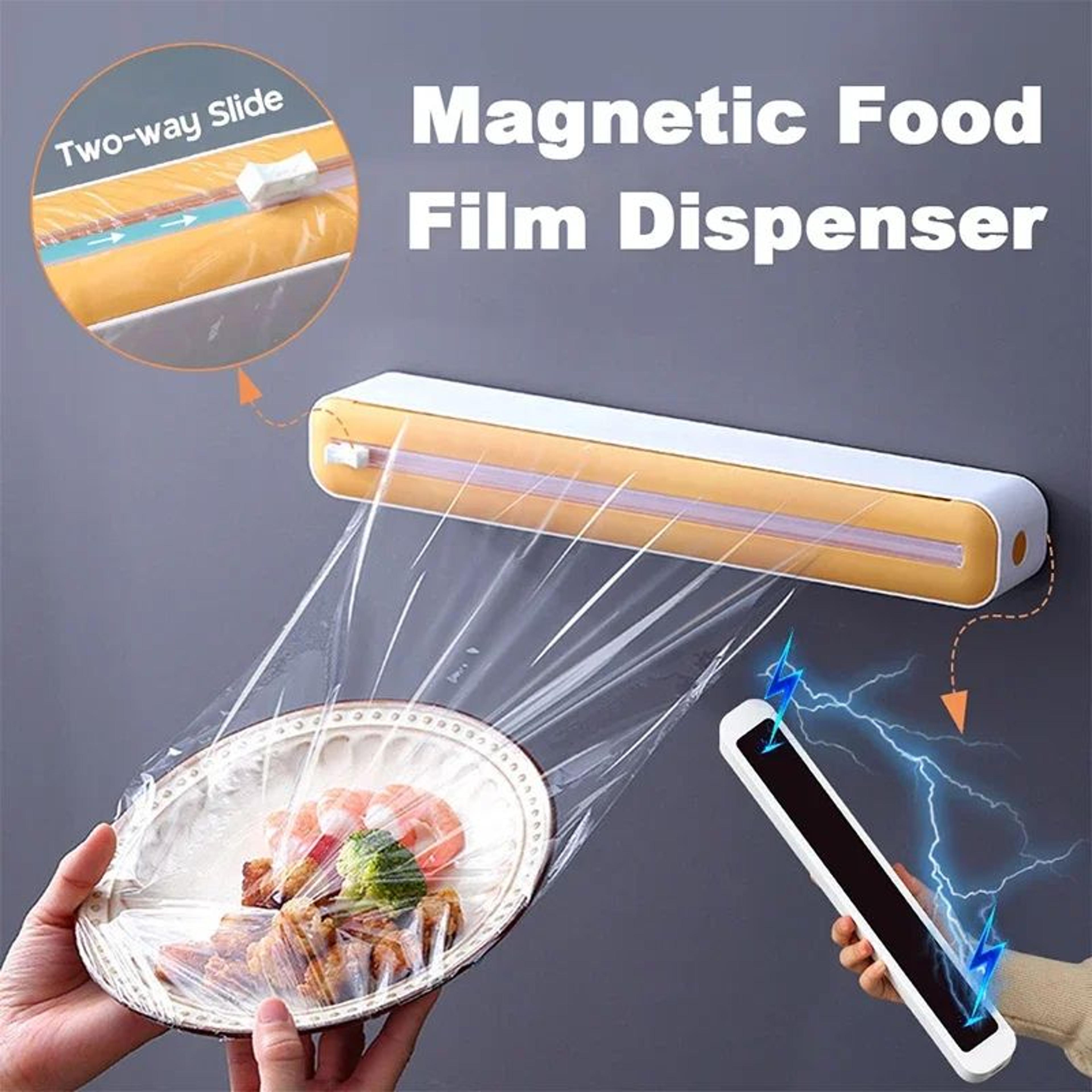 Magnetic Plastic Wrap Dispenser With Cutter 1