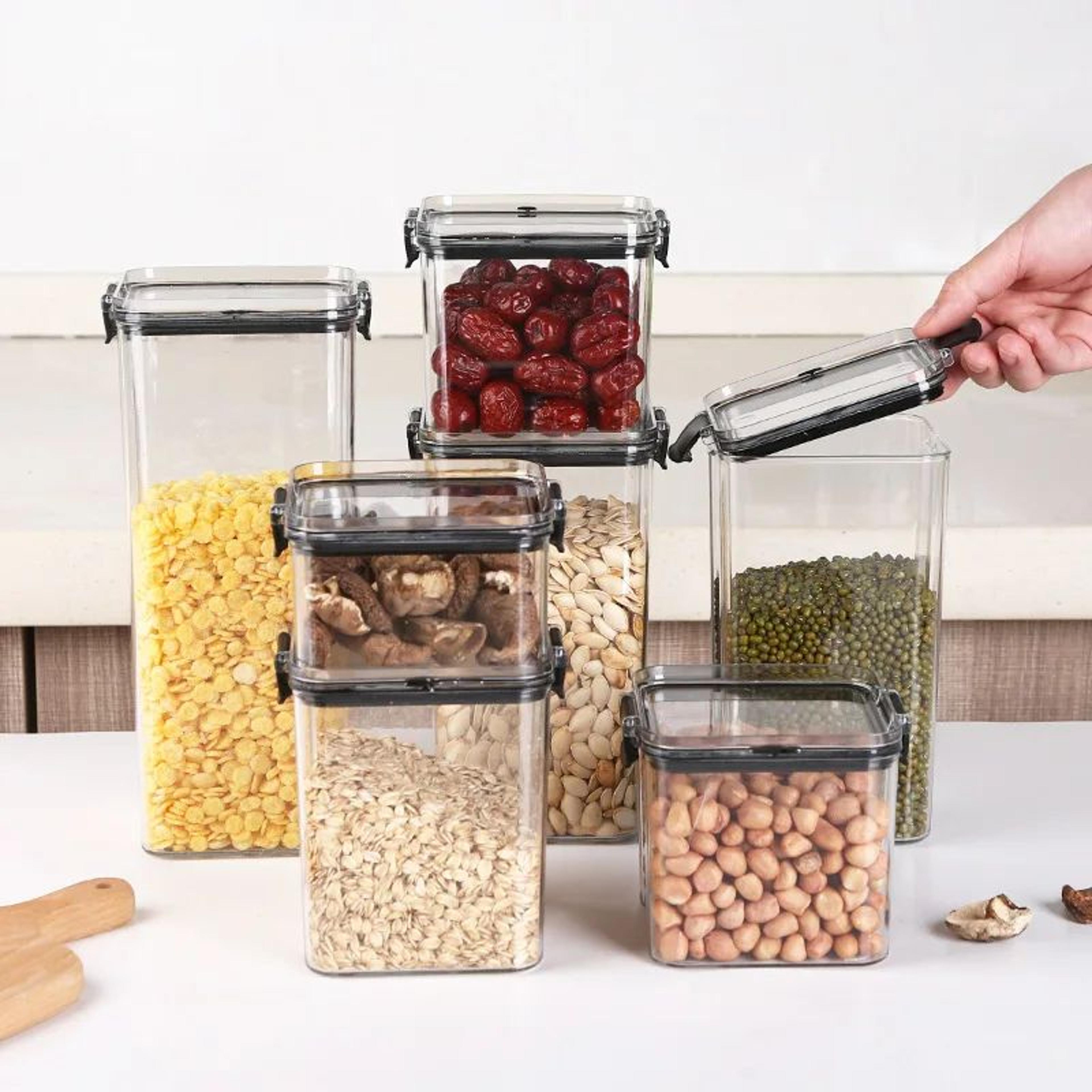 5 Piece Airtight Stackable Food Storage Jar Set 0