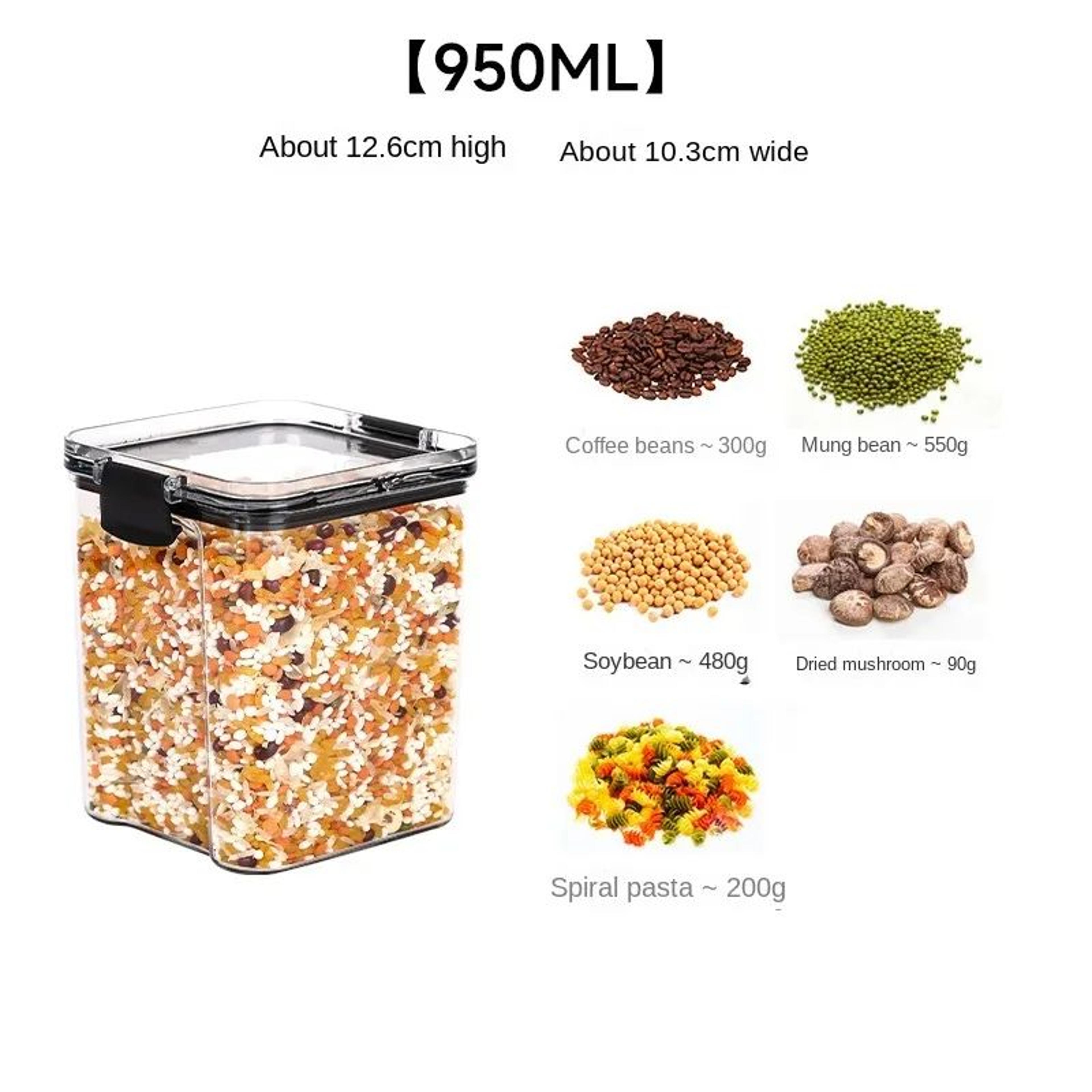 5 Piece Airtight Stackable Food Storage Jar Set 11