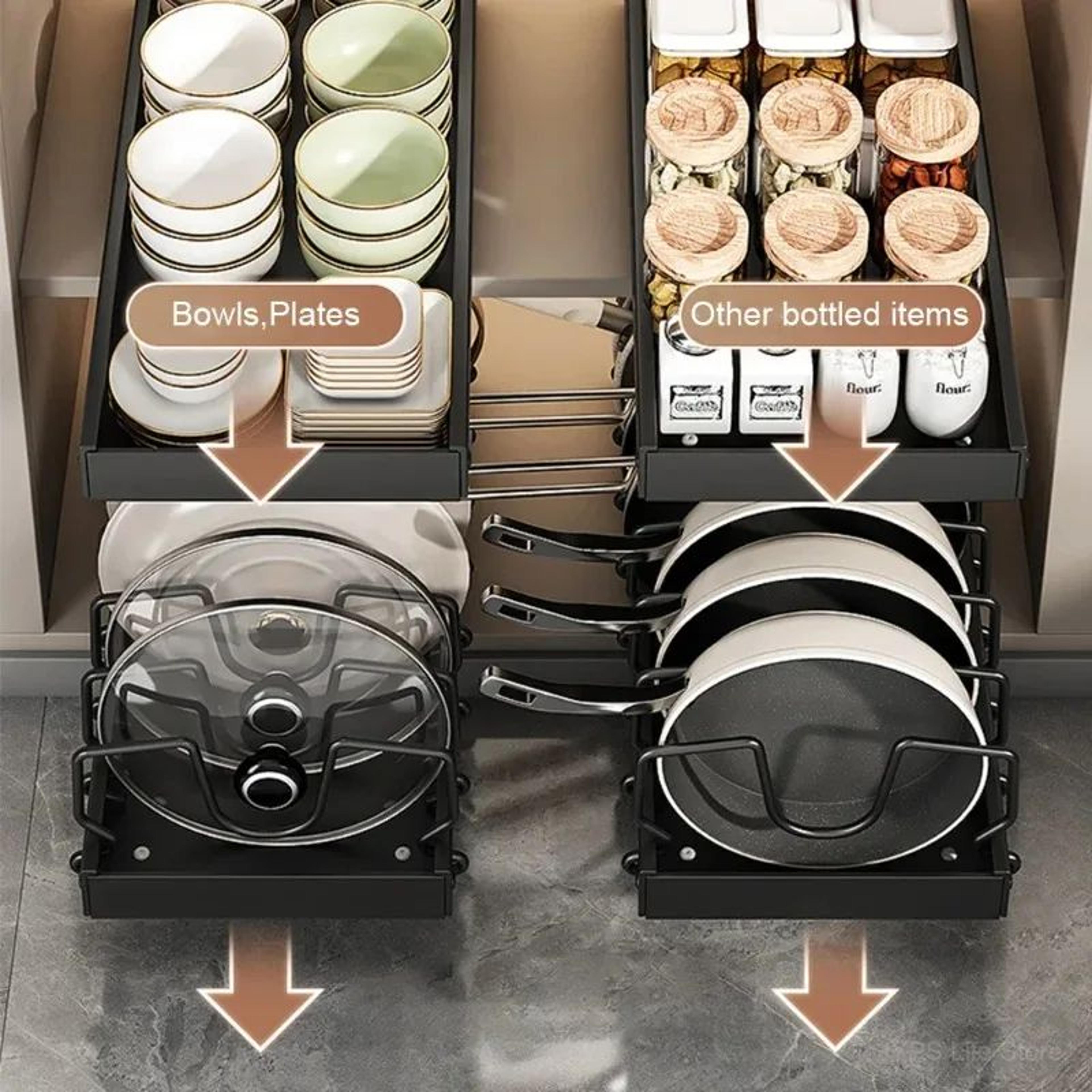 Multifunctional Pull Out Kitchen Organizer Rack 2