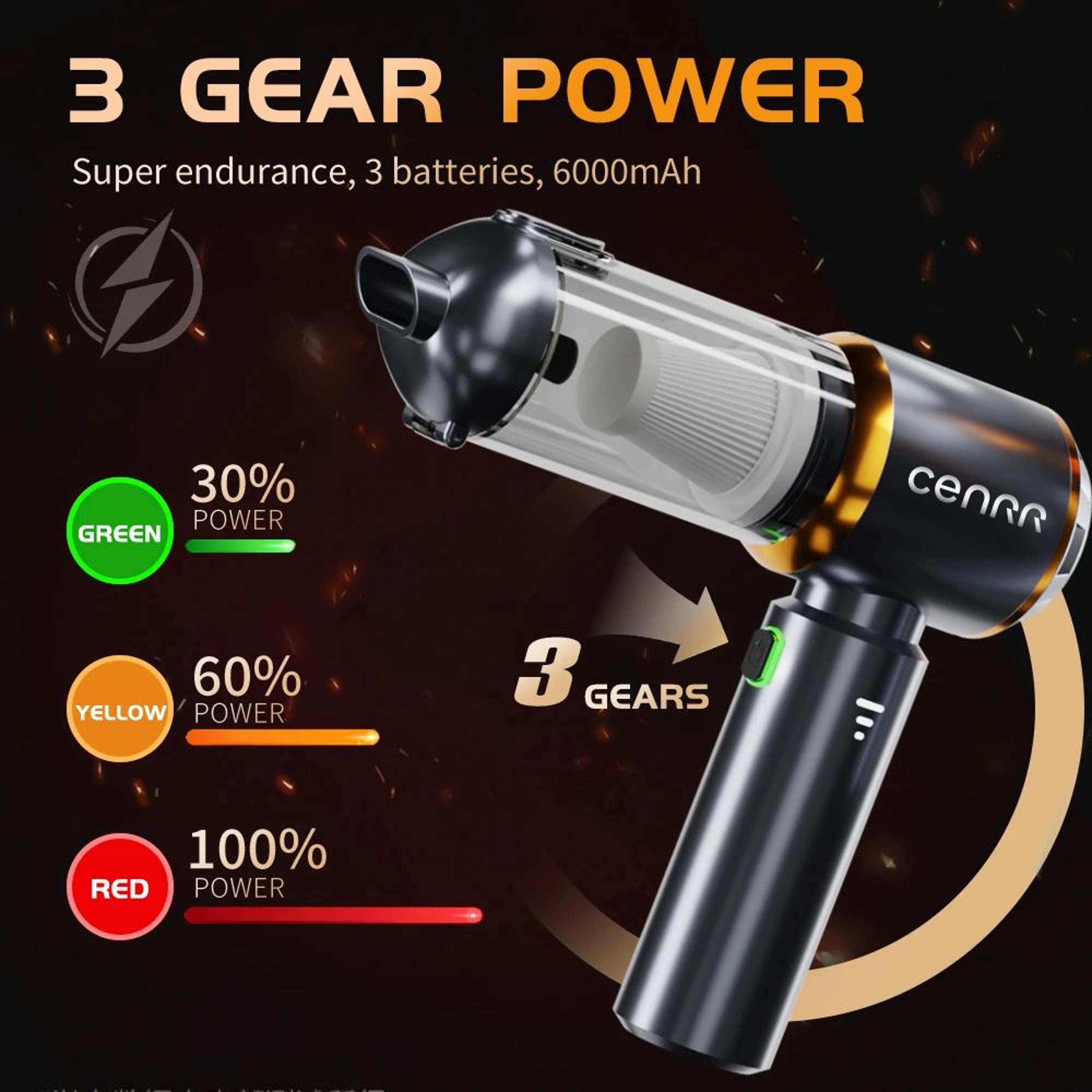 CENRR 2025 Mini Cordless Powerful Car Vacuum Cleaner 2