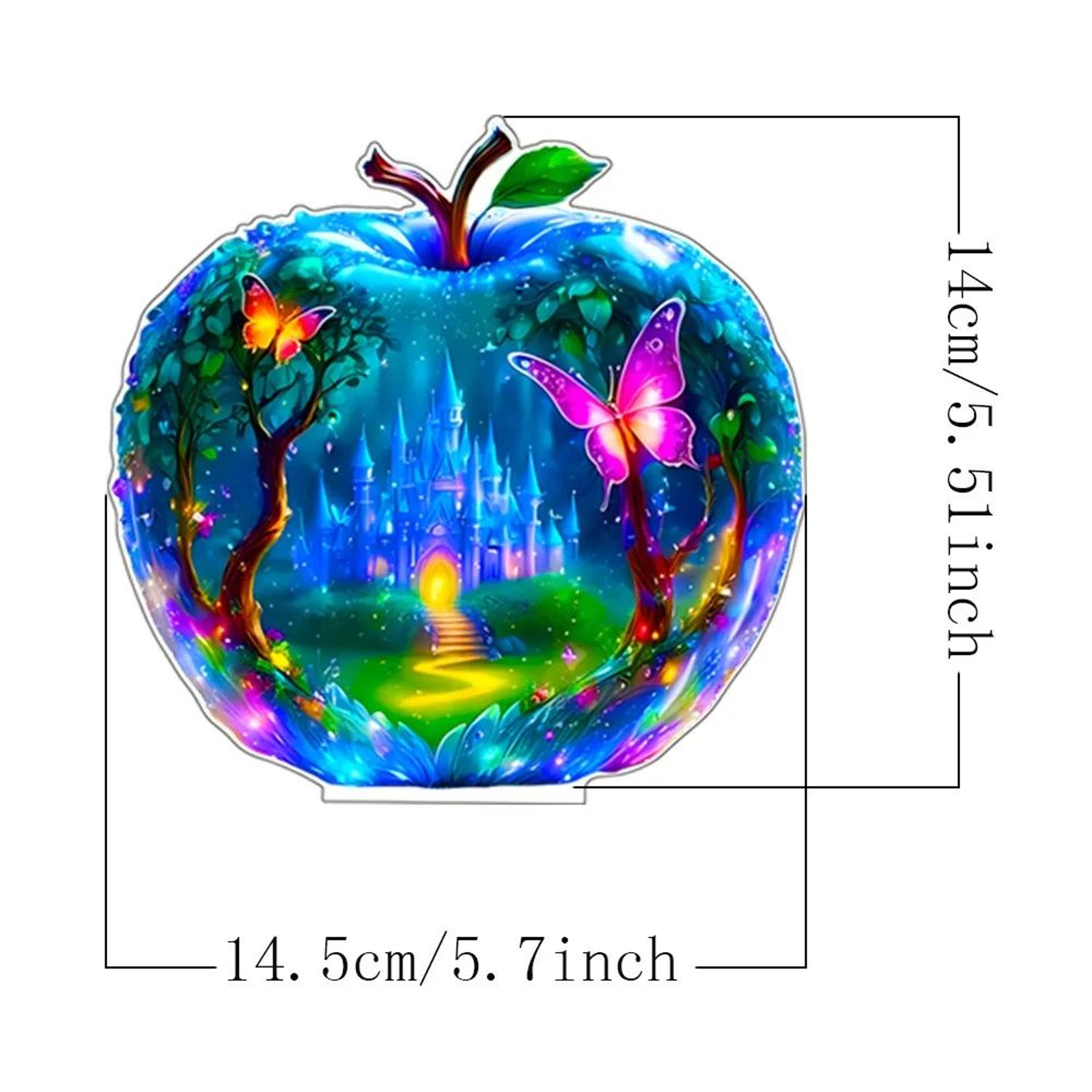 Crystal Apple Figurine Paperweight Decor 8