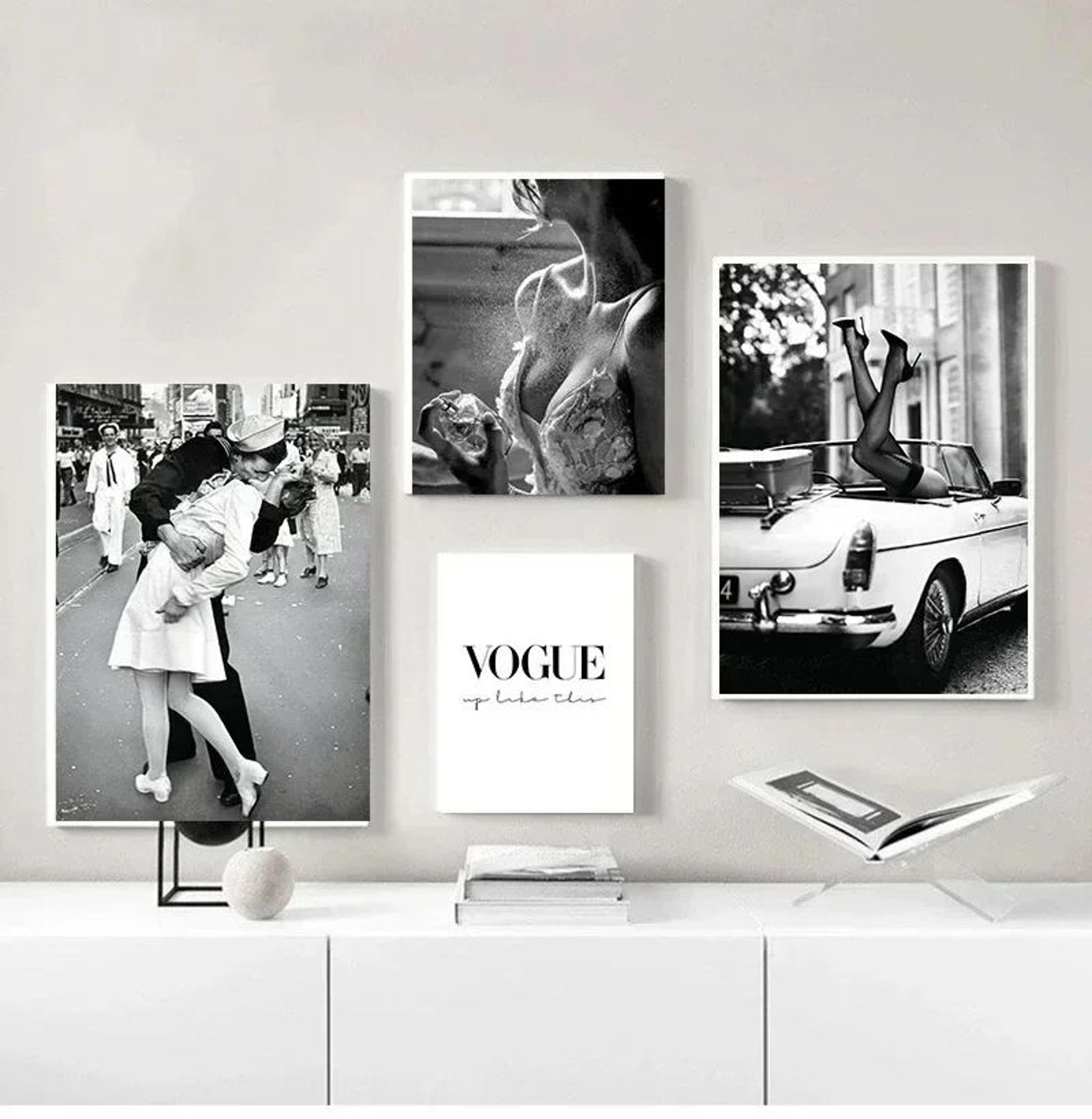 vintage woman perfume canvas wall art