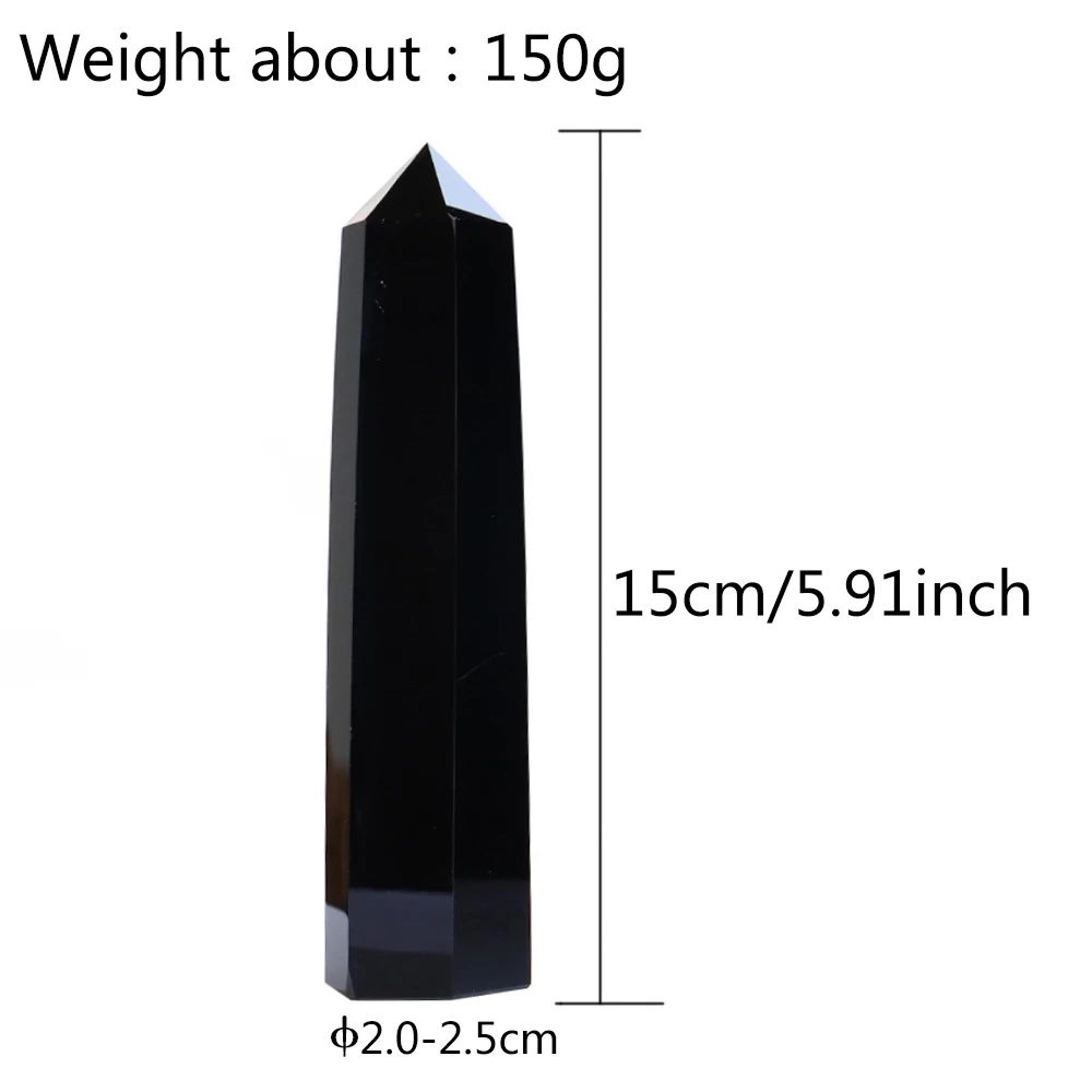 Natural Obsidian Crystal Wand Tower Decor 1