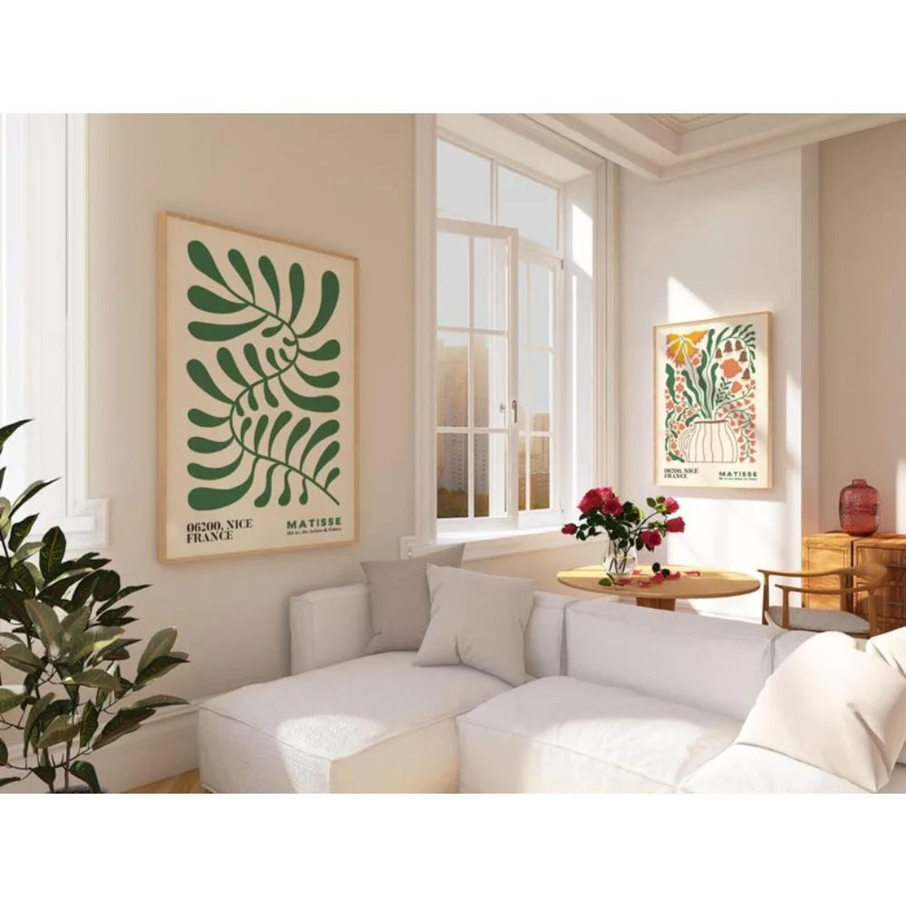 Frameless Matisse Floral Boho Wall Art Prints 3