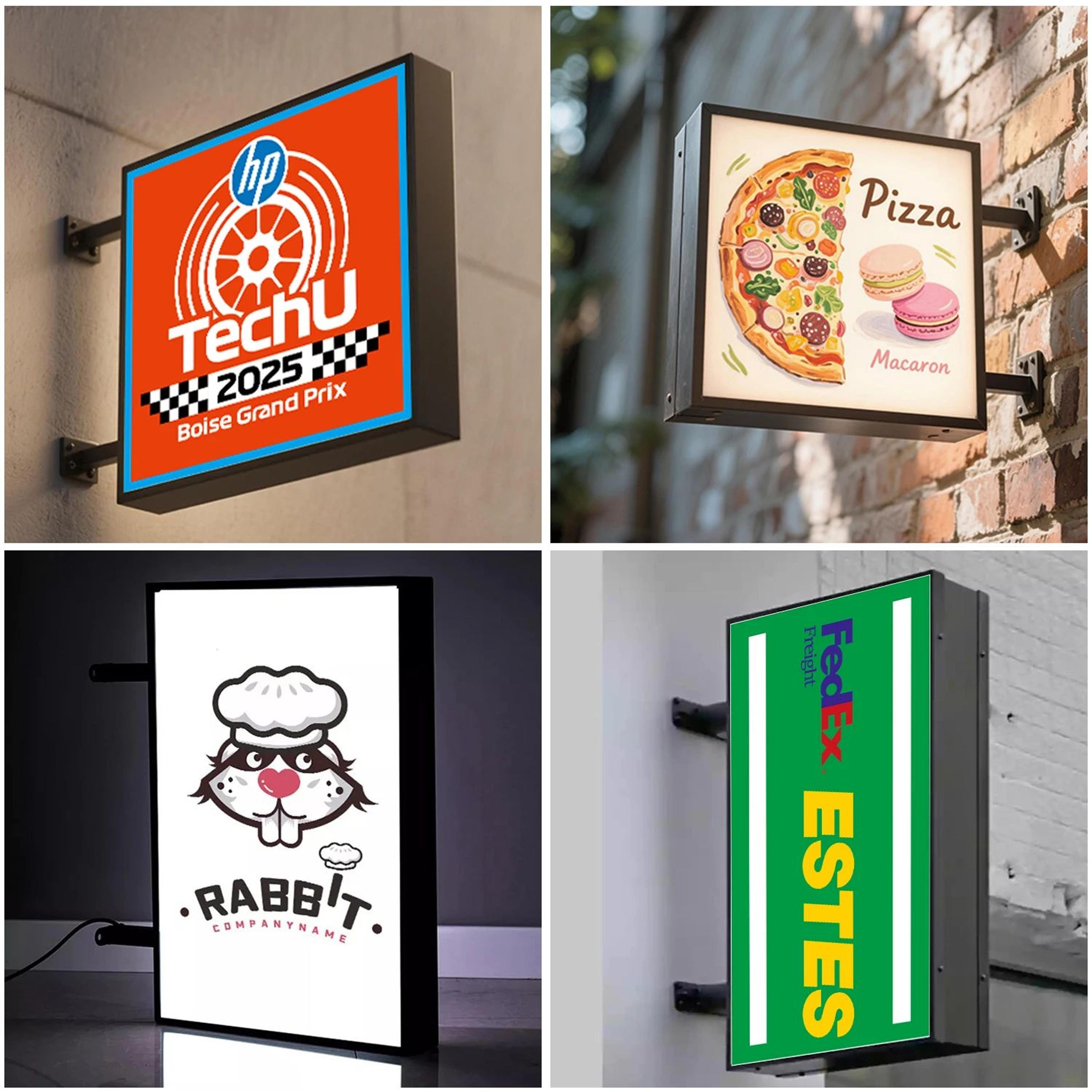 Custom Double Sided LED Light Box Business Sign 5