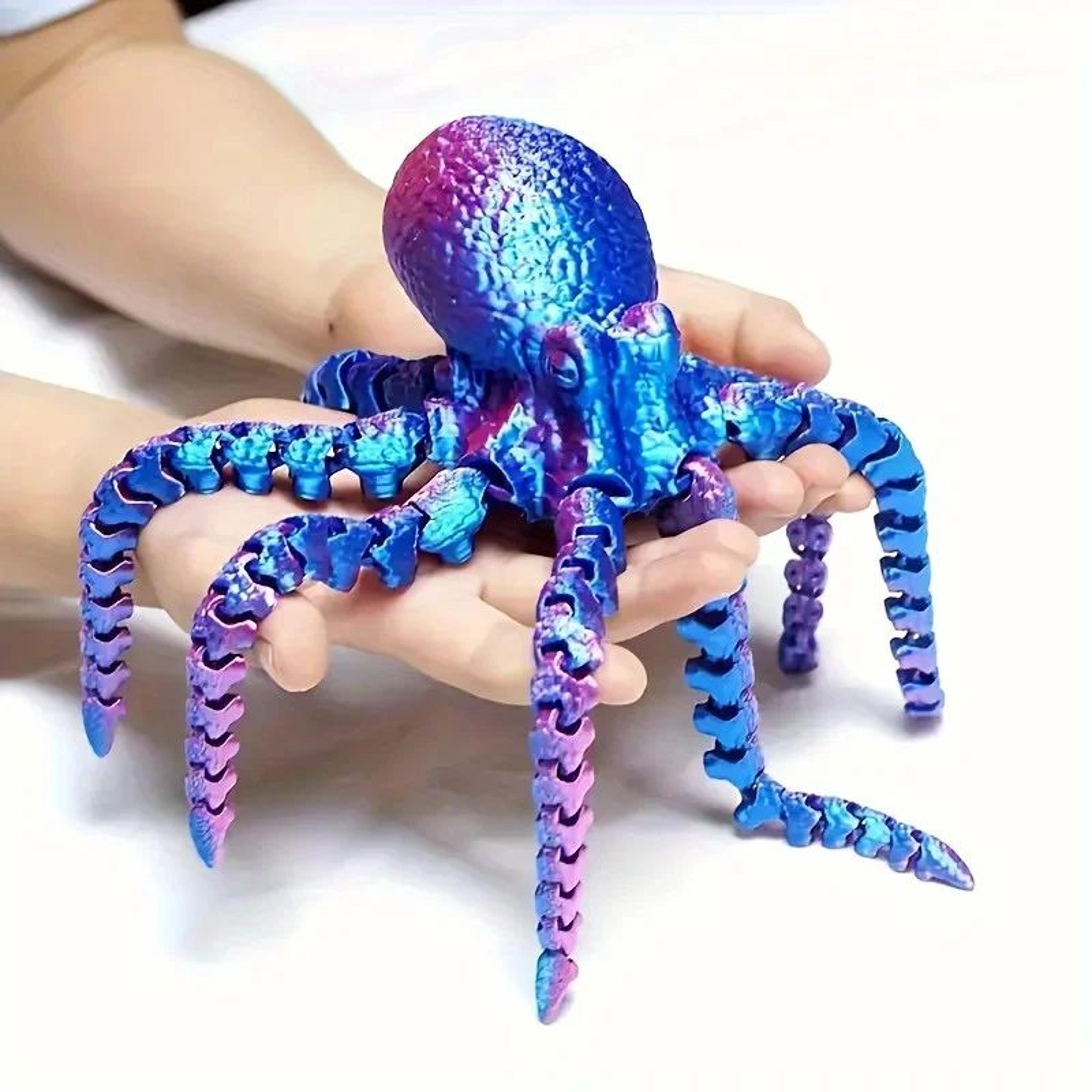 Flexible 3D Printed Octopus Desk Decor Toy 0