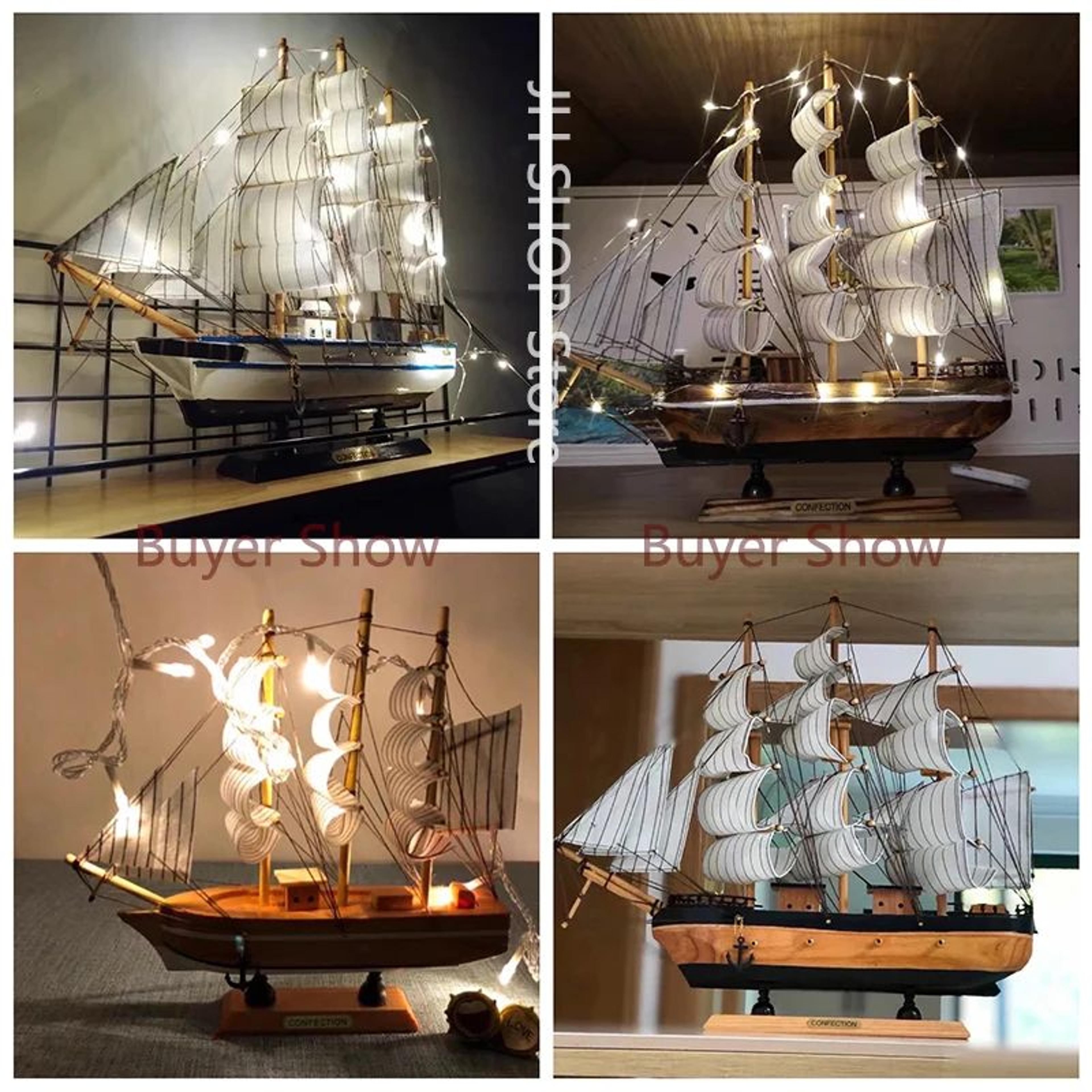 Wooden Sailboat Mediterranean Decor 9