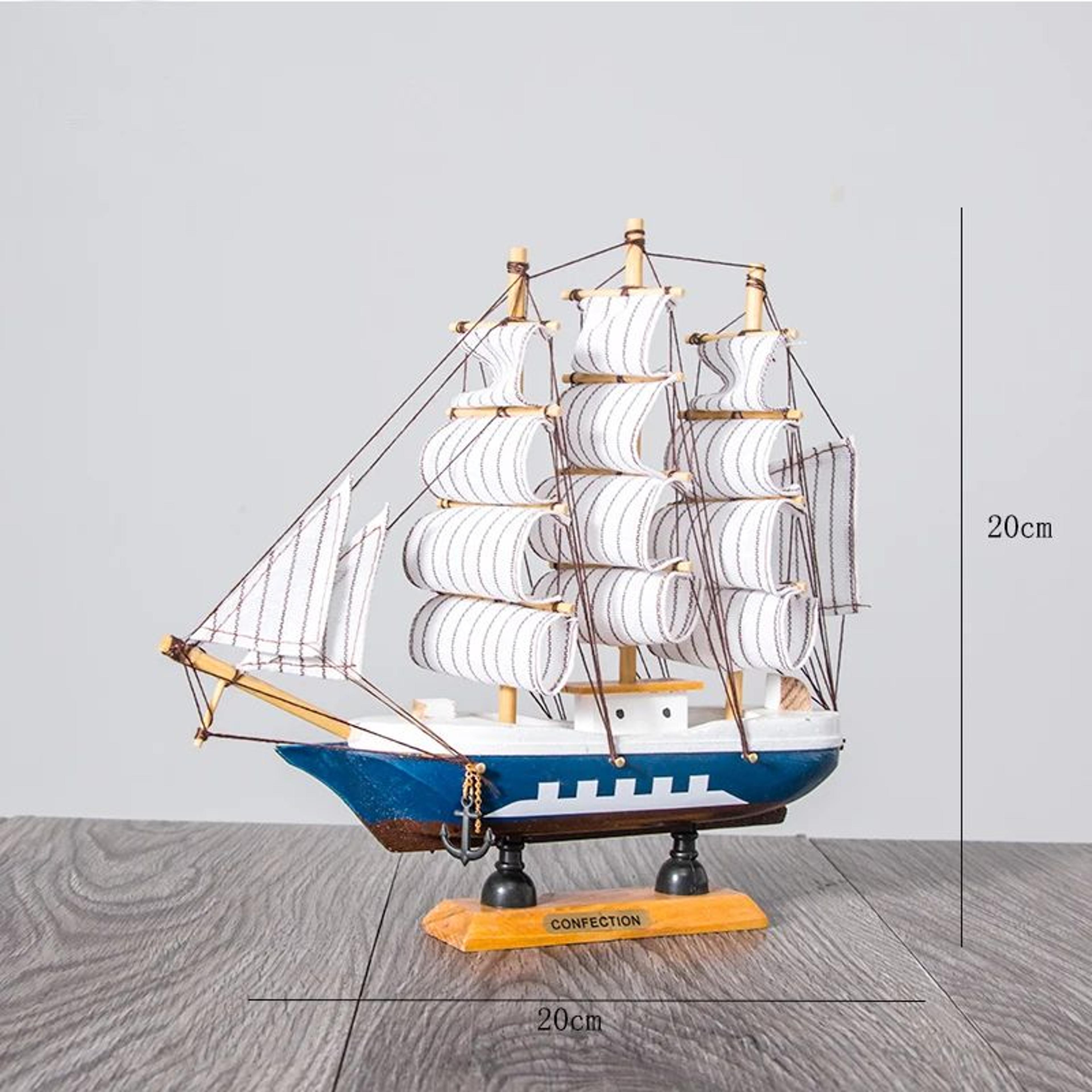 Wooden Sailboat Mediterranean Decor 14