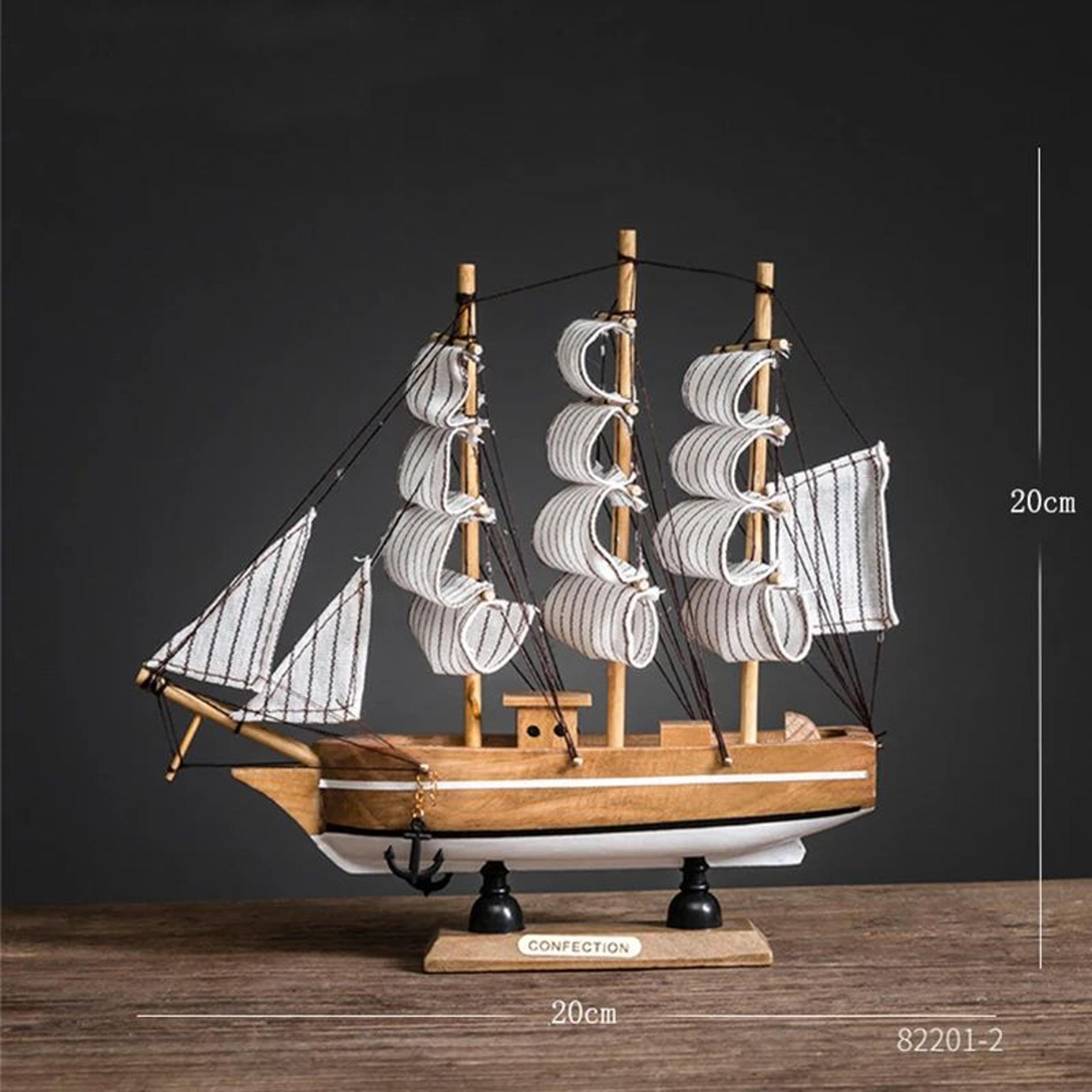 Wooden Sailboat Mediterranean Decor 16