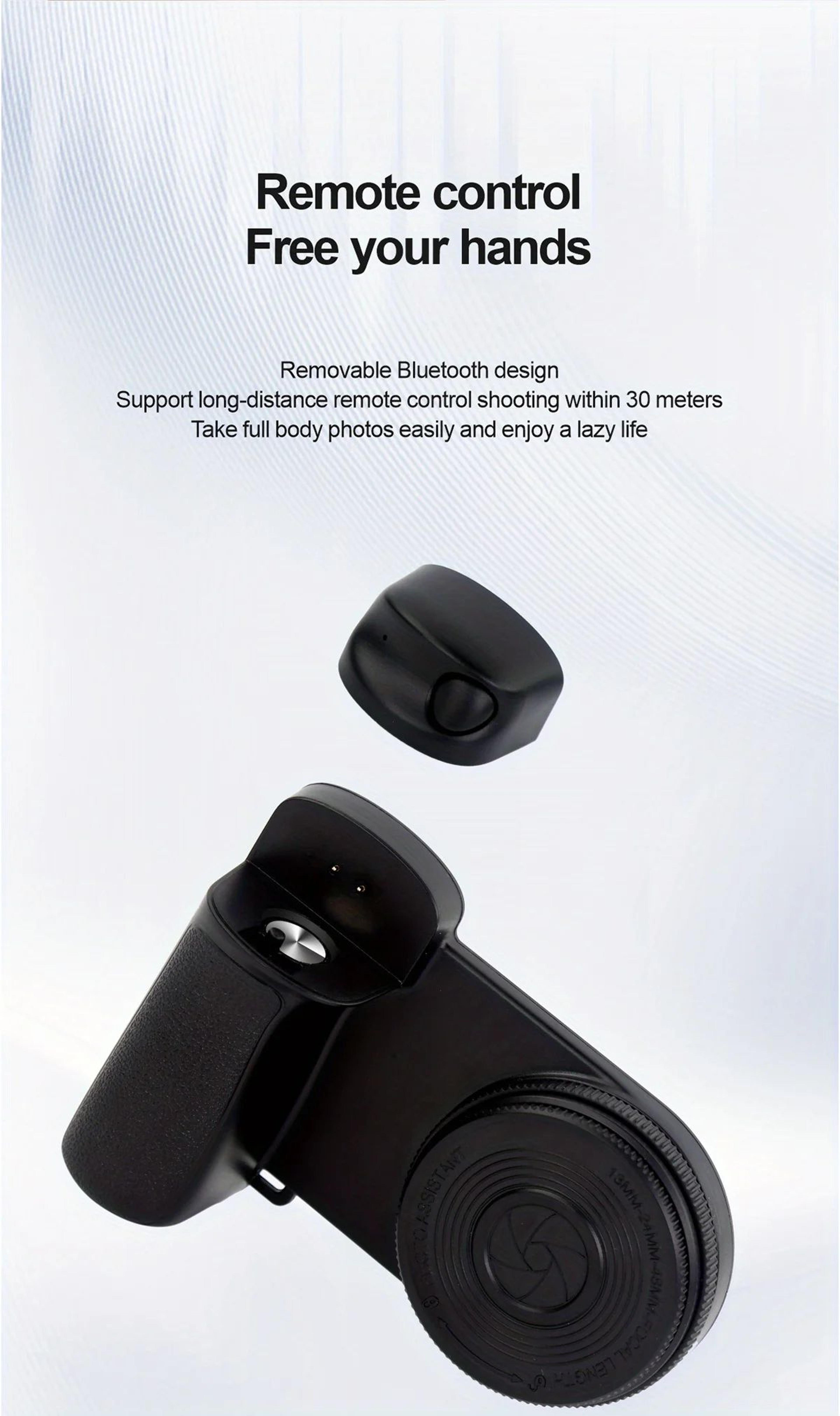 Magnetic Smartphone Handle Grip With Bluetooth Remote And Fill Light 8