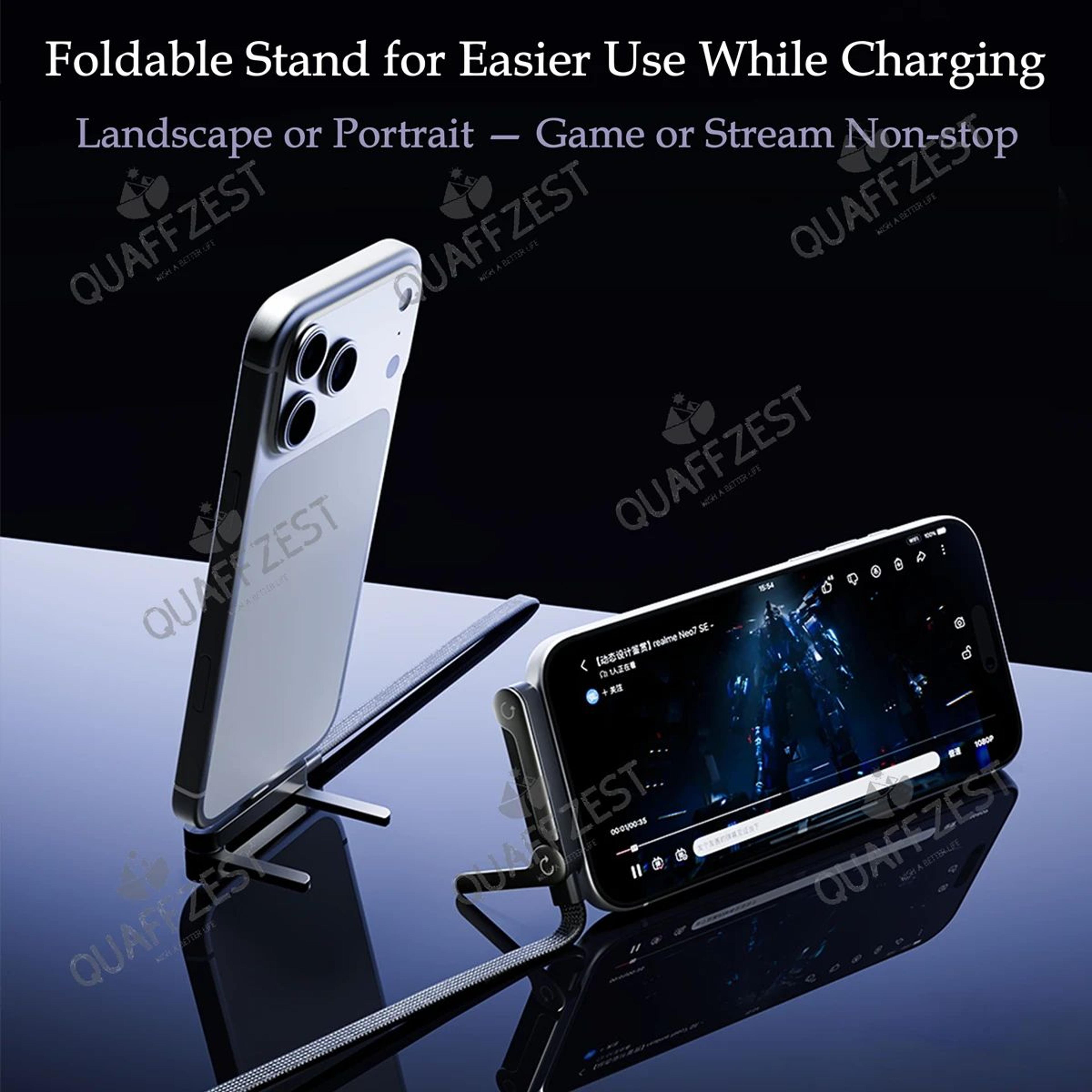 2 in 1 fast charging cable with phone holder