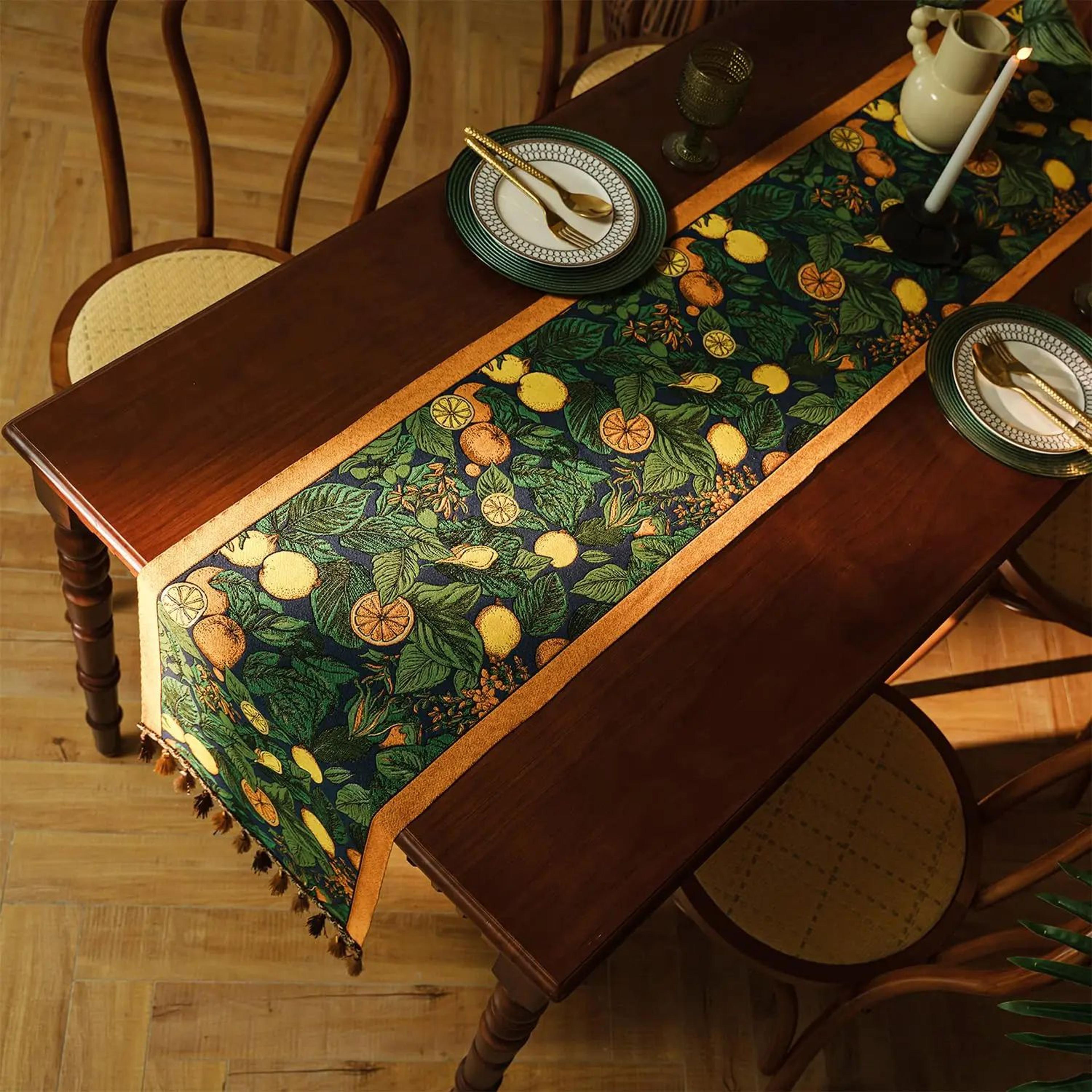Lemon Floral Table Runner Farmhouse Decor 1