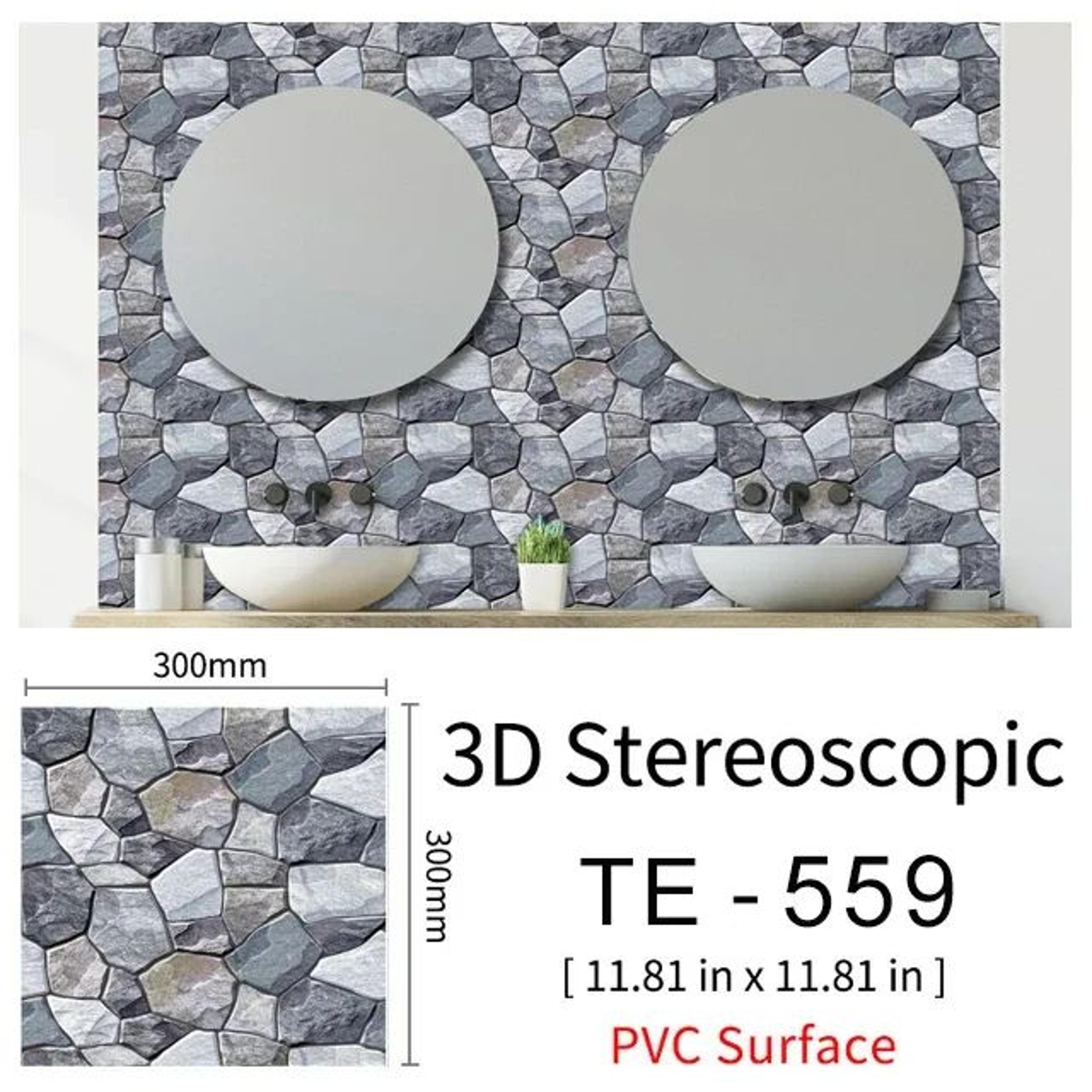 3D Brick Wall Sticker Waterproof PVC Set 27