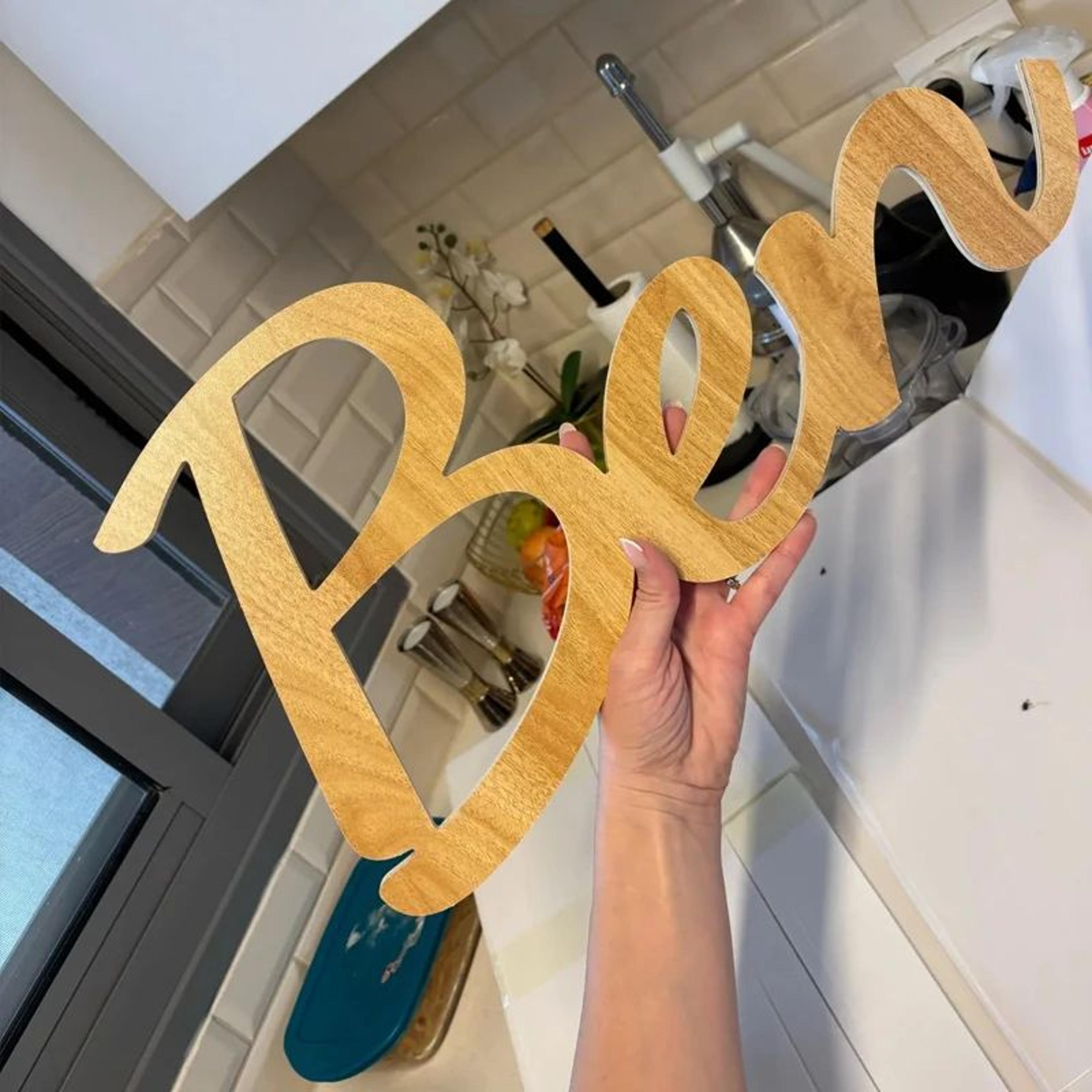 Custom Wooden Nursery Name Sign Wall Decor 3