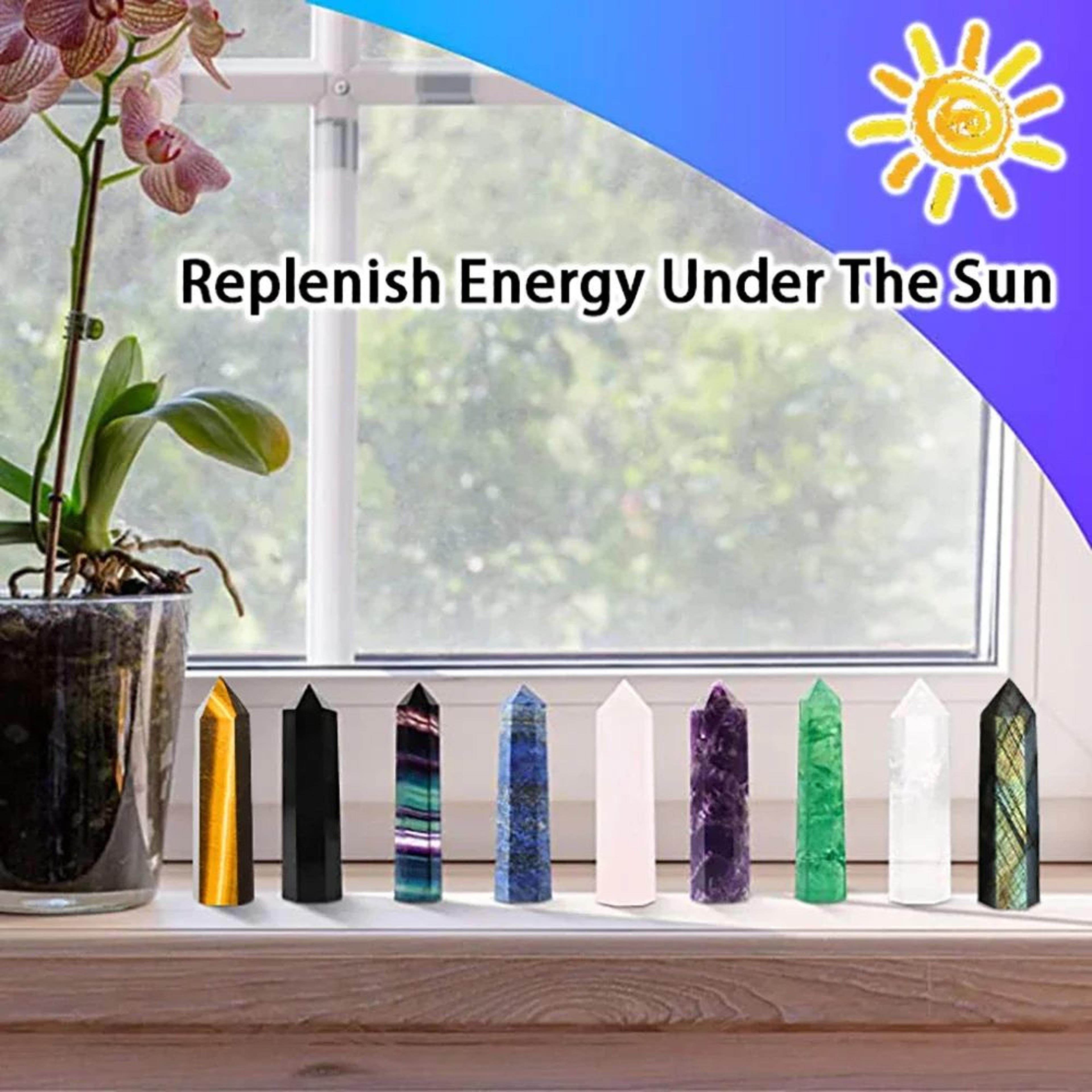 Natural Crystal Healing Wand Point Decor 2