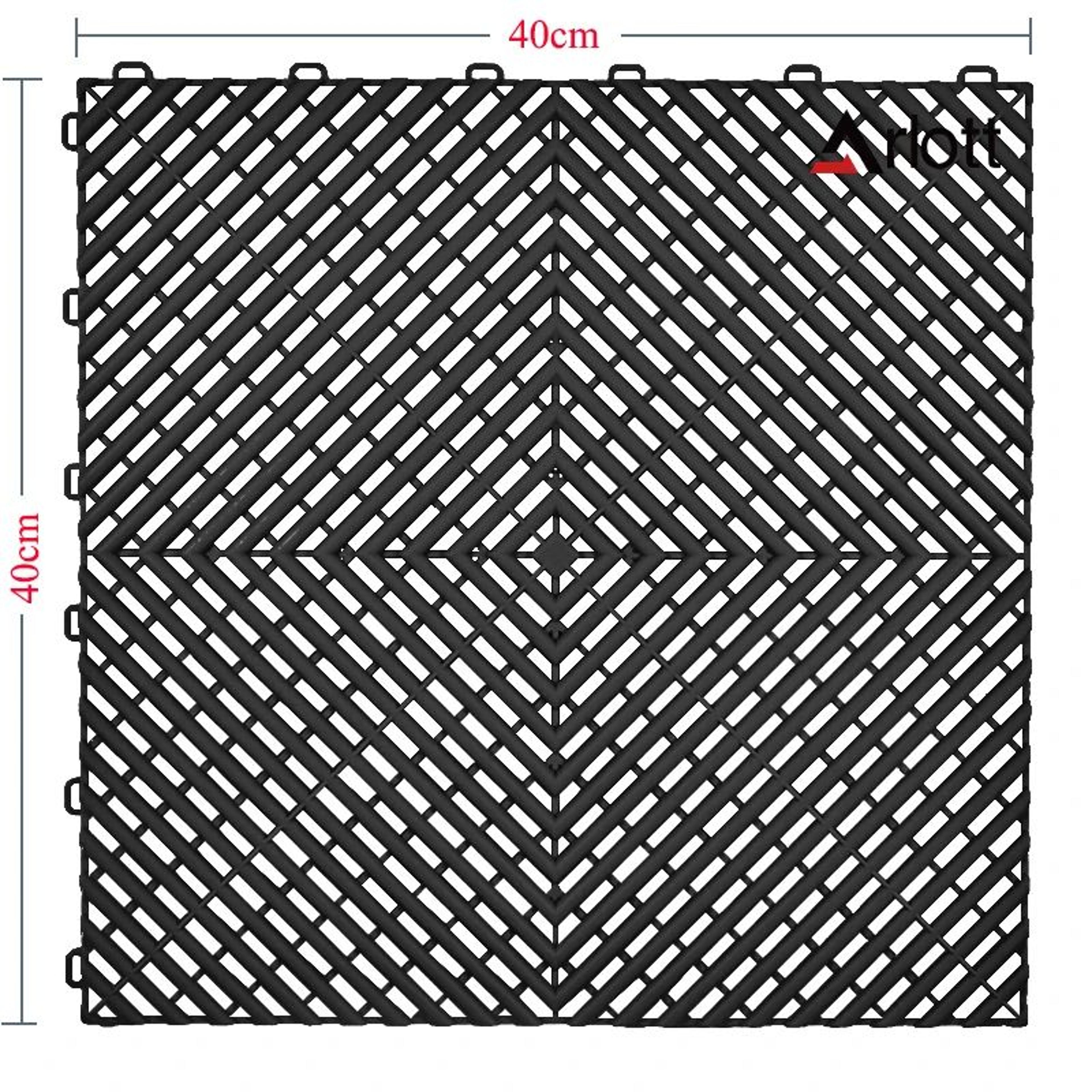 Interlocking Garage Floor Tiles Drainage Mat 1