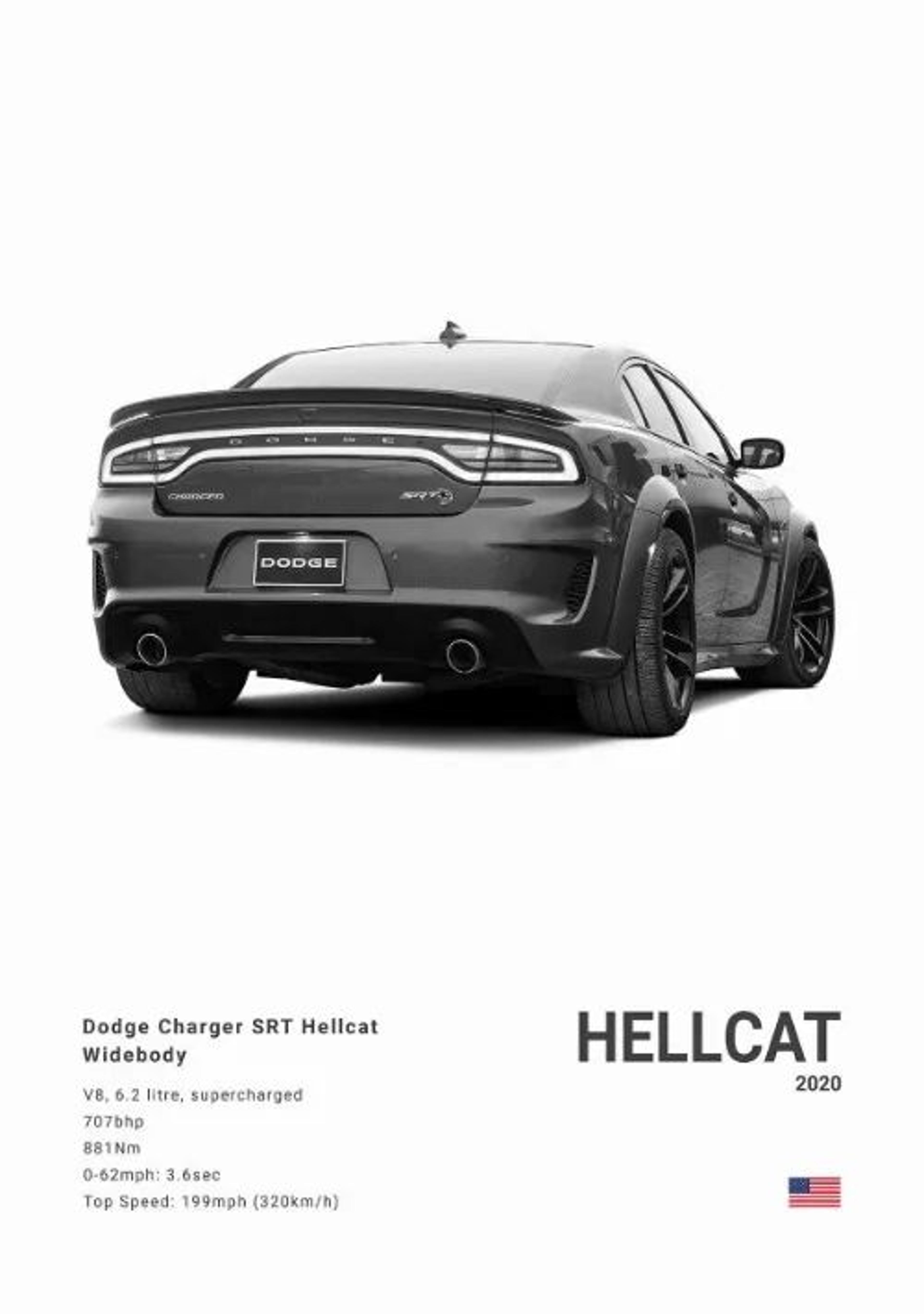 Dodge Challenger Hellcat Redeye Canvas Poster 8