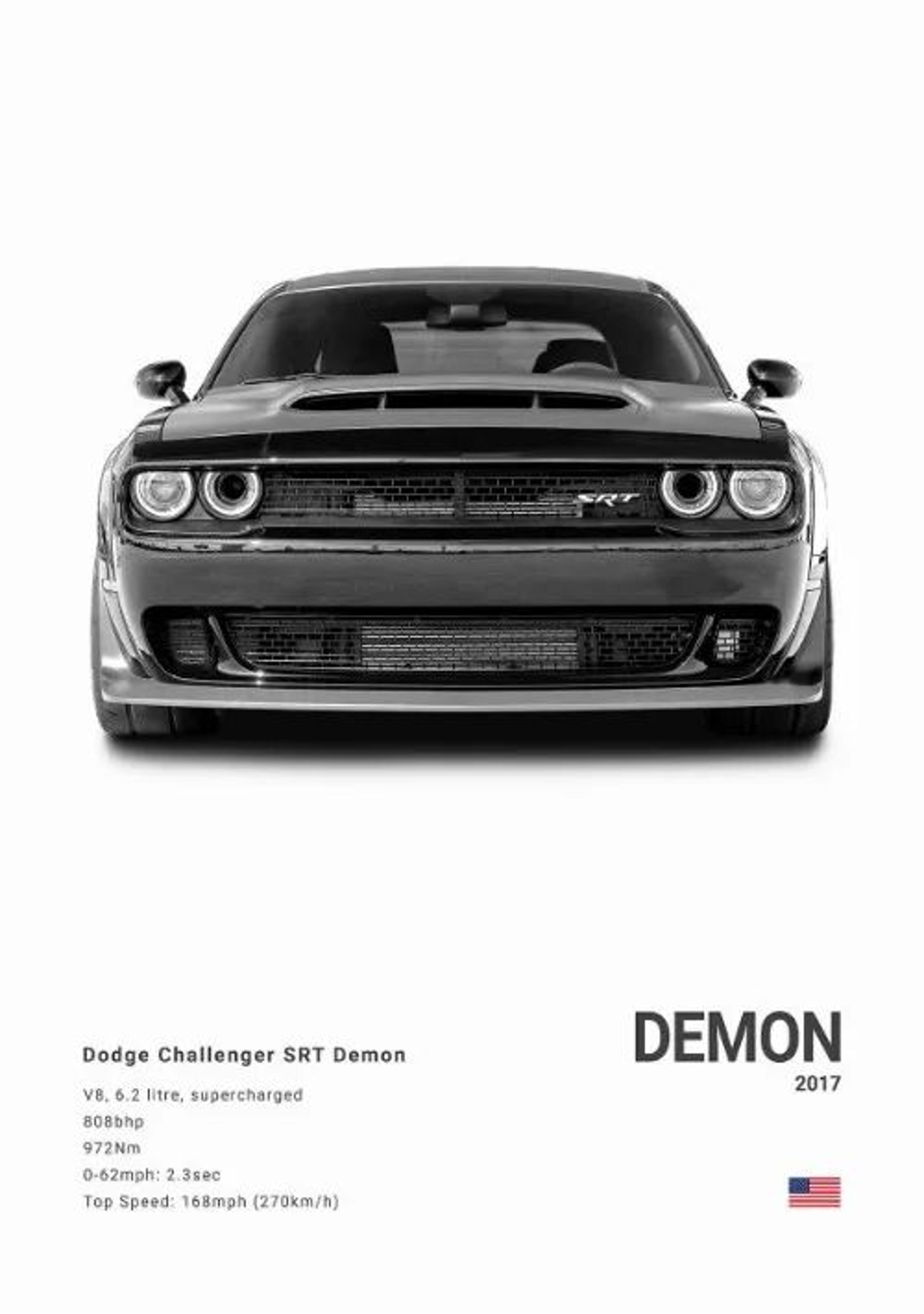 Dodge Challenger Hellcat Redeye Canvas Poster 6
