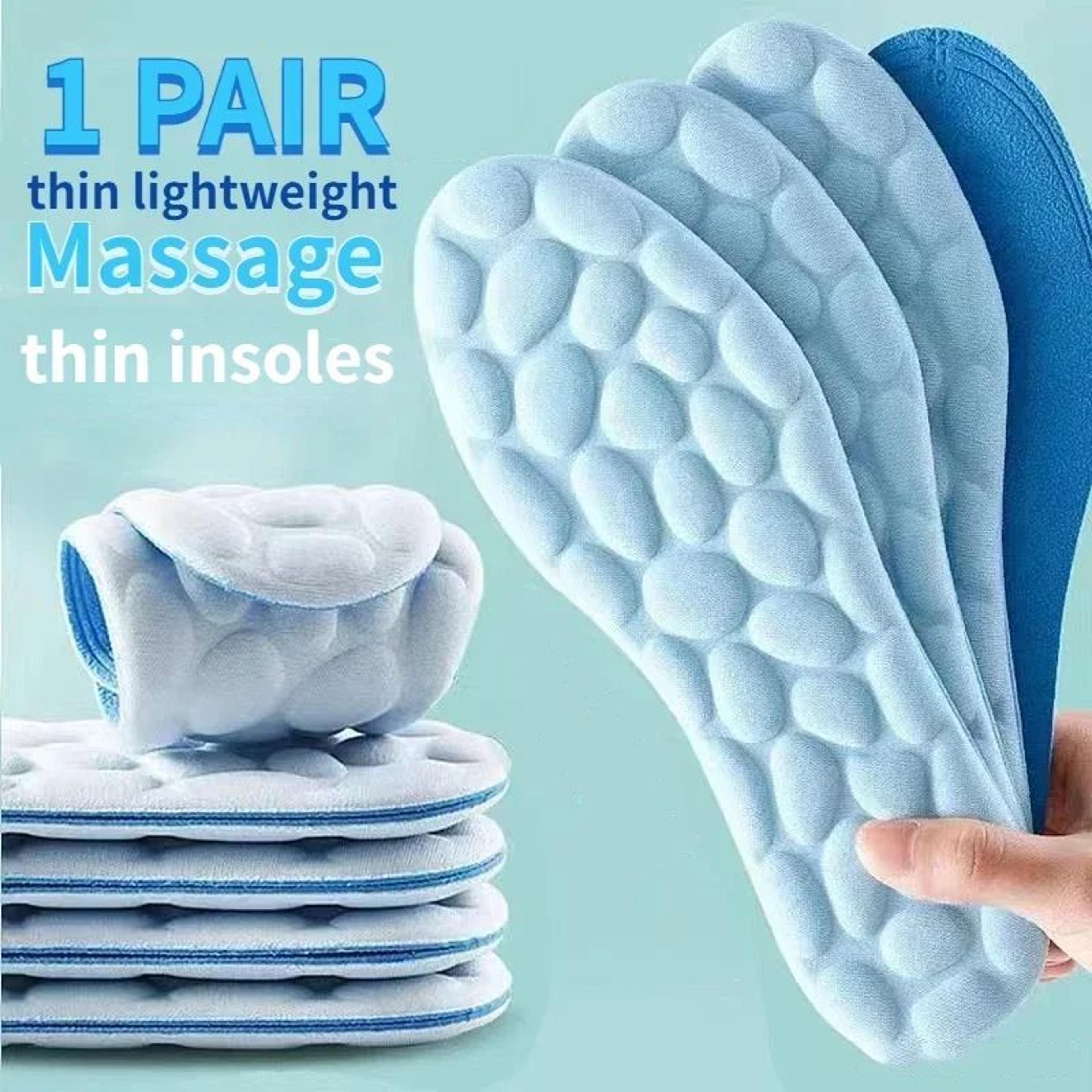 4D Massage Latex Insoles Arch Support Inserts 14