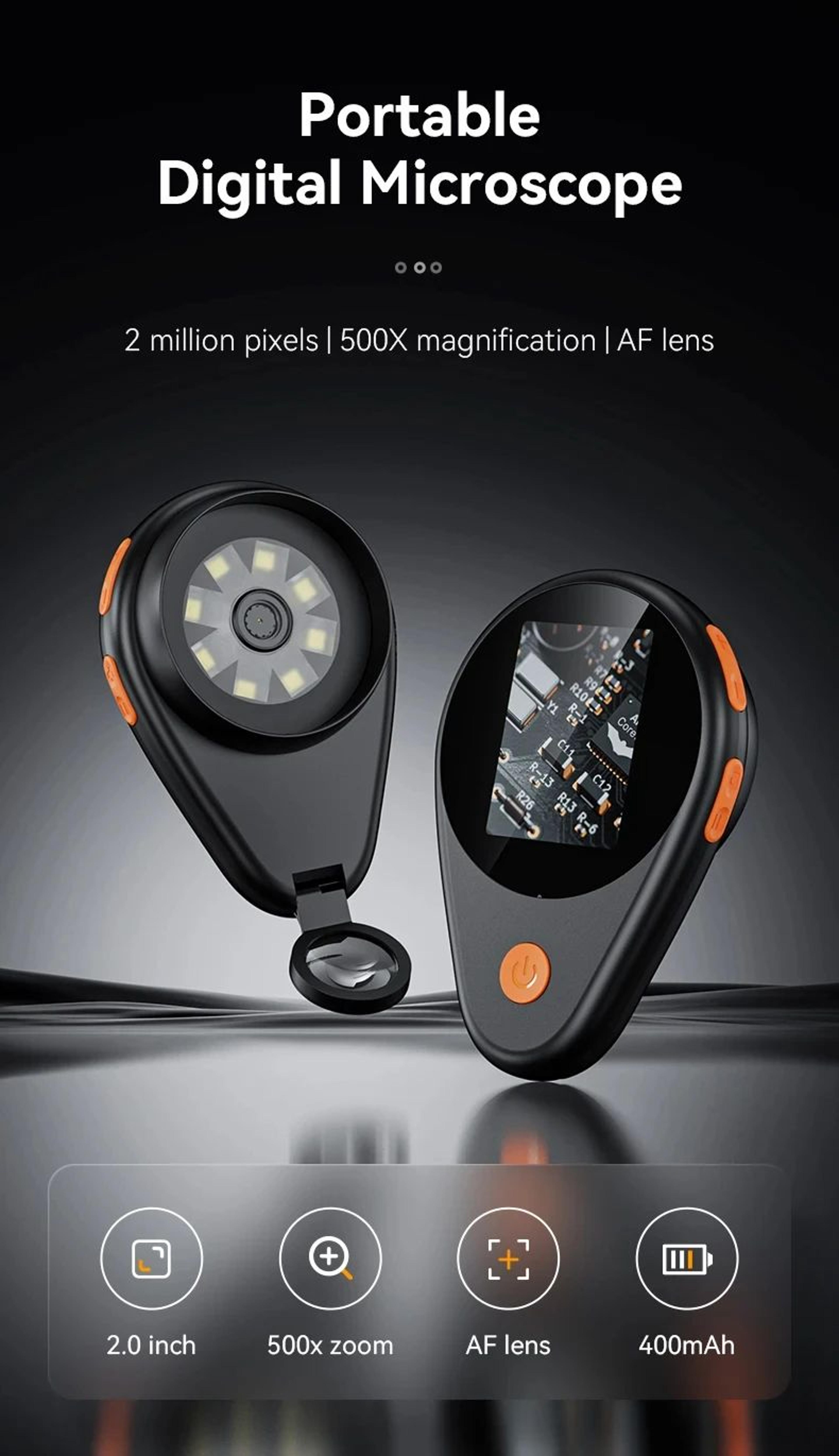 500X Portable Digital Microscope With Auto Focus 6