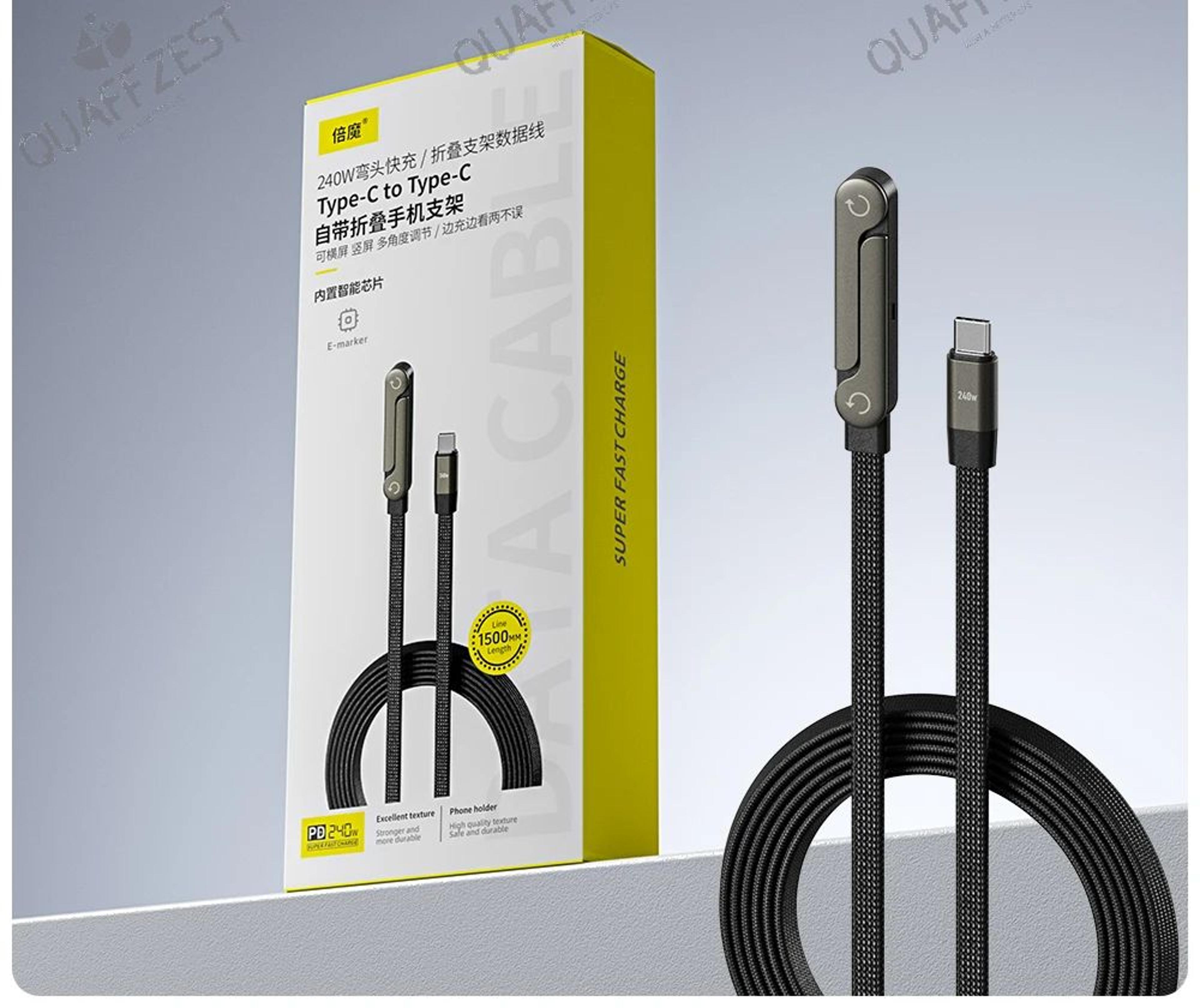 240W Fast Charging Foldable Phone Holder Cable 7